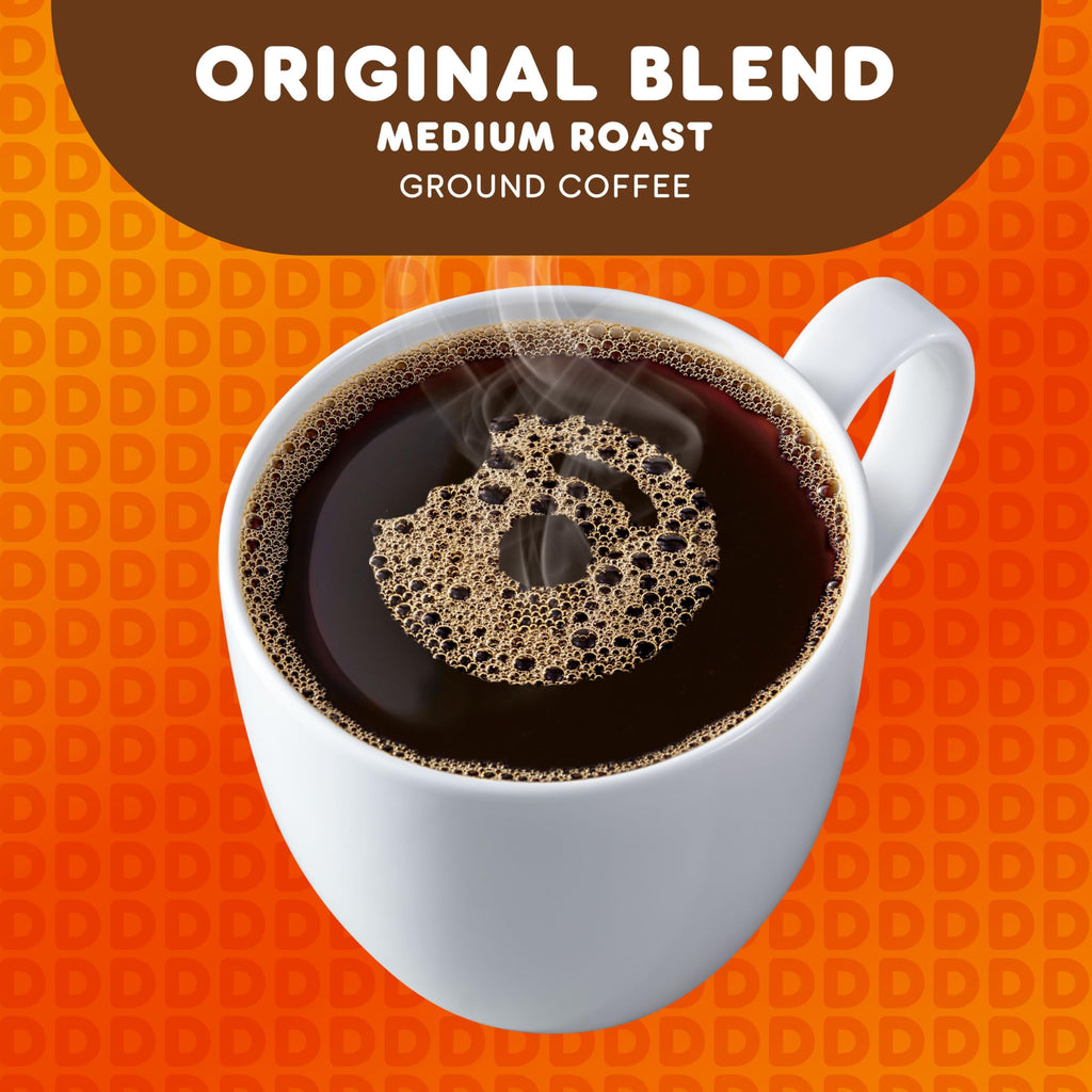 Dunkin’ Original Blend Medium Roast Ground Coffee, 30 Oz. Canister
