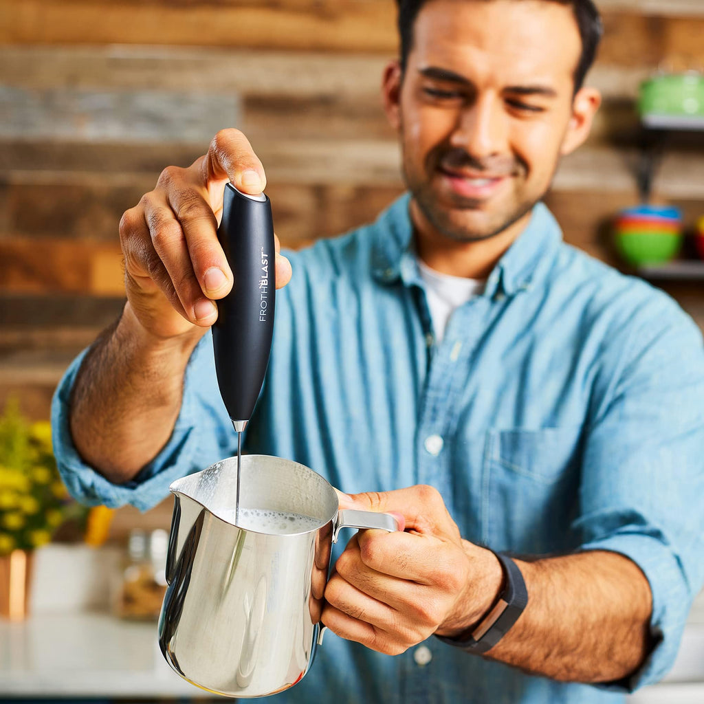 FrothBlast Milk Frother Handheld for Coffee (Foam Maker) Whisk Drink Mixer for Lattes, Cappuccino, Frappe, Matcha, Hot Chocolate