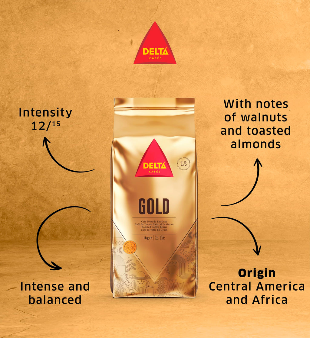 Delta Cafés Gold Whole Bean Coffee 35.2oz Medium Roast Coffee