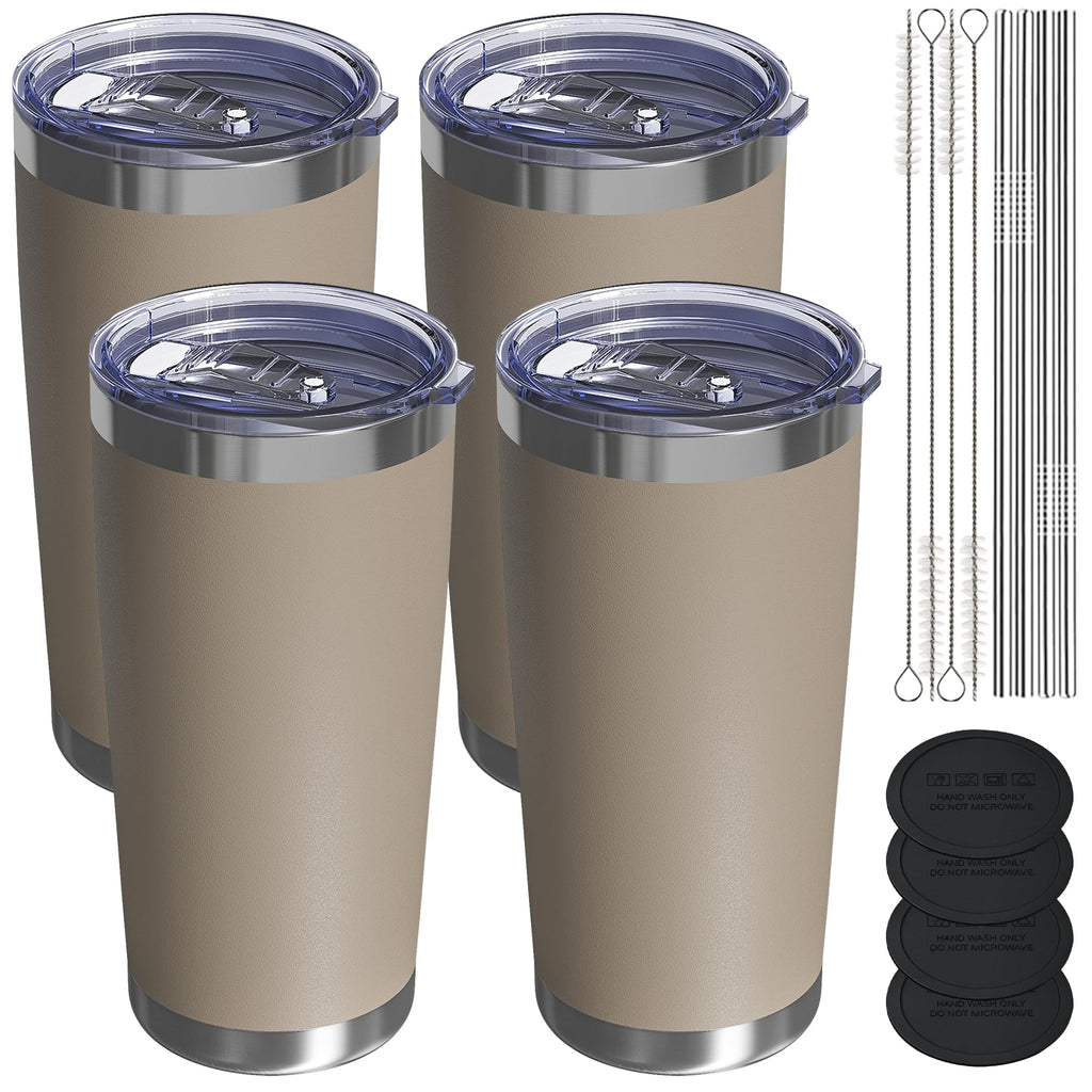 Travel Coffee Tumbler 20oz, Travel Coffee Mug with Dual Lids and Straw, Stainless Steel Double Wall Vacuum Insulated Tumbler for Hot/Iced Drinks (Textured Matte, Navy Blue)