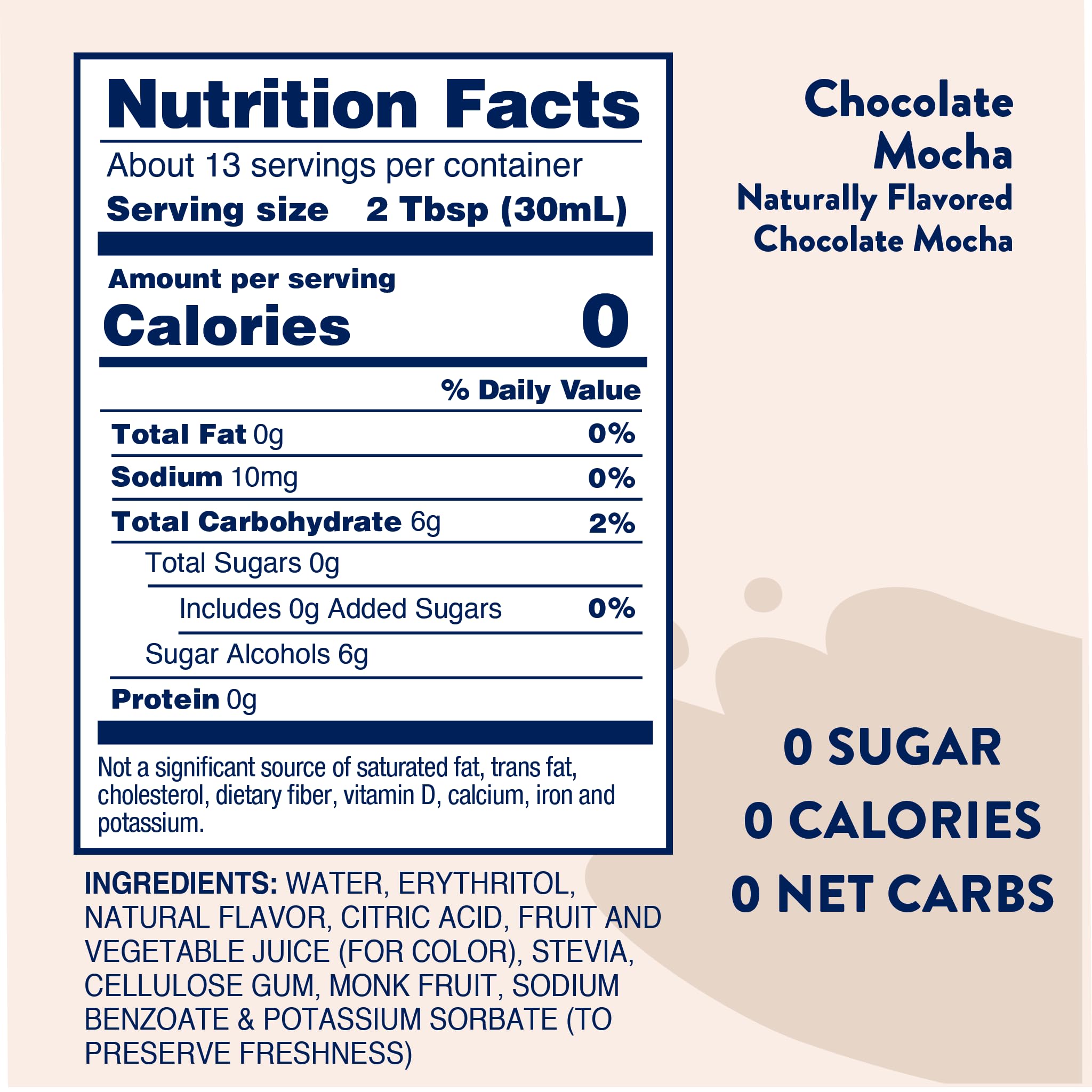 Jordan's Skinny Mixes Sugar Free Coffee Syrup, Cinnamon Dolce Coffee Flavoring Syrup, Naturally Sweetened Zero Calorie Drink Mix, Lattes, Baking or Protein Shake, Dairy & Gluten Free, 12.7 Fl Oz