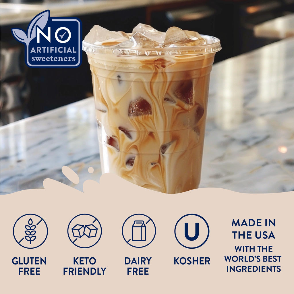 Jordan's Skinny Mixes Sugar Free Coffee Syrup, Cinnamon Dolce Coffee Flavoring Syrup, Naturally Sweetened Zero Calorie Drink Mix, Lattes, Baking or Protein Shake, Dairy & Gluten Free, 12.7 Fl Oz