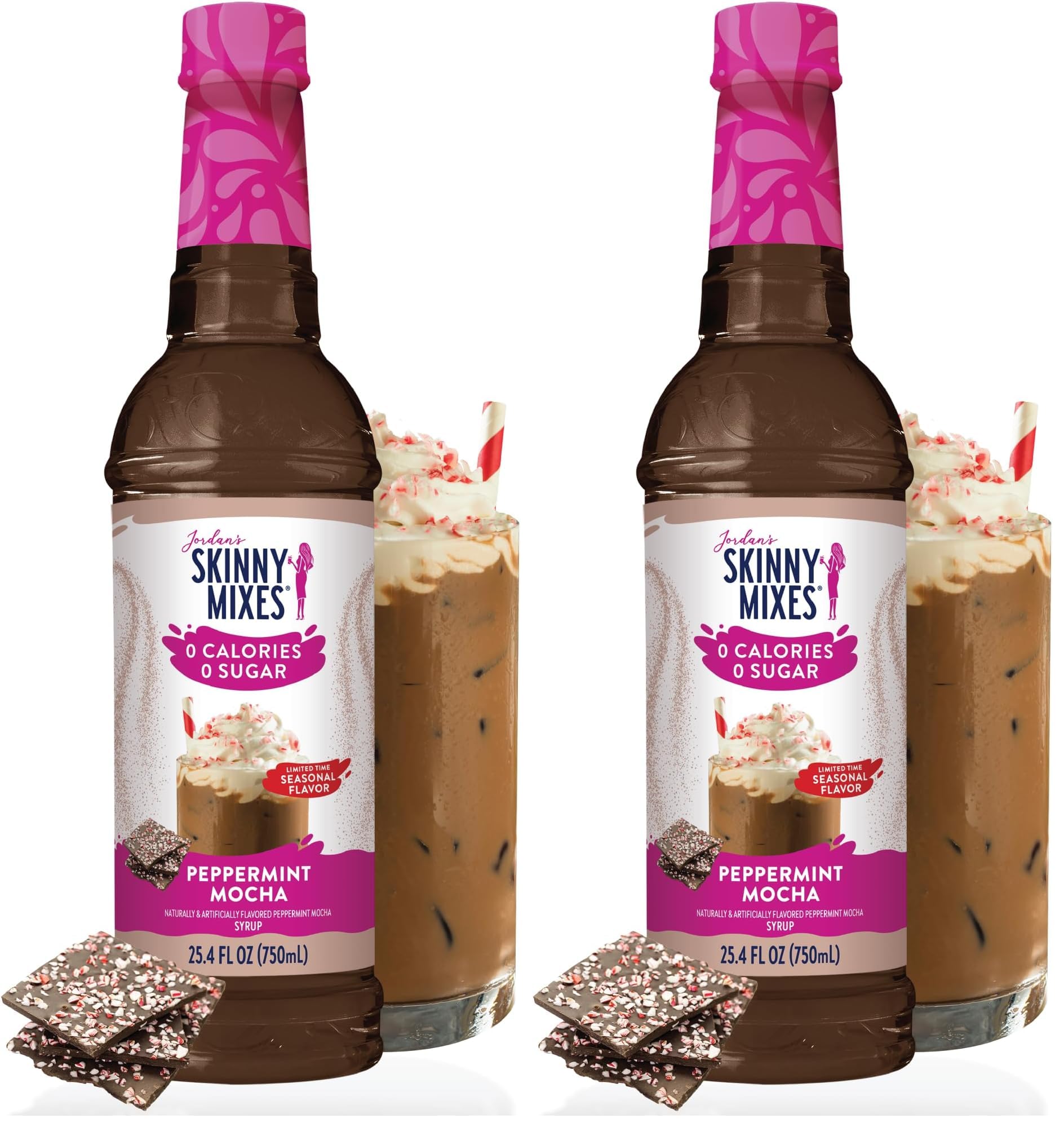 Jordan's Skinny Mixes Sugar Free Coffee Syrup, Holiday Fall Syrup Trio Coffee Flavoring Syrup, Zero Calorie Drink Mix for Lattes, Baking, Protein Shake, Dairy & Gluten Free, Kosher,12.7 Fl Oz, 3 Pack