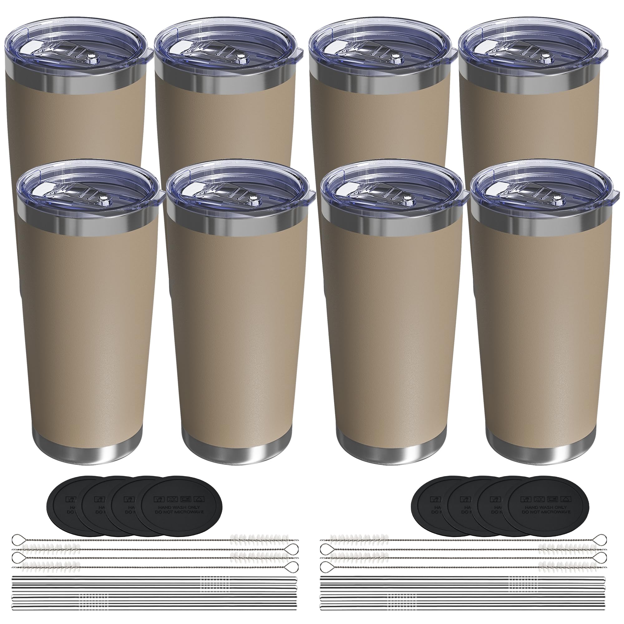 Travel Coffee Tumbler 20oz, Travel Coffee Mug with Dual Lids and Straw, Stainless Steel Double Wall Vacuum Insulated Tumbler for Hot/Iced Drinks (Textured Matte, Navy Blue)