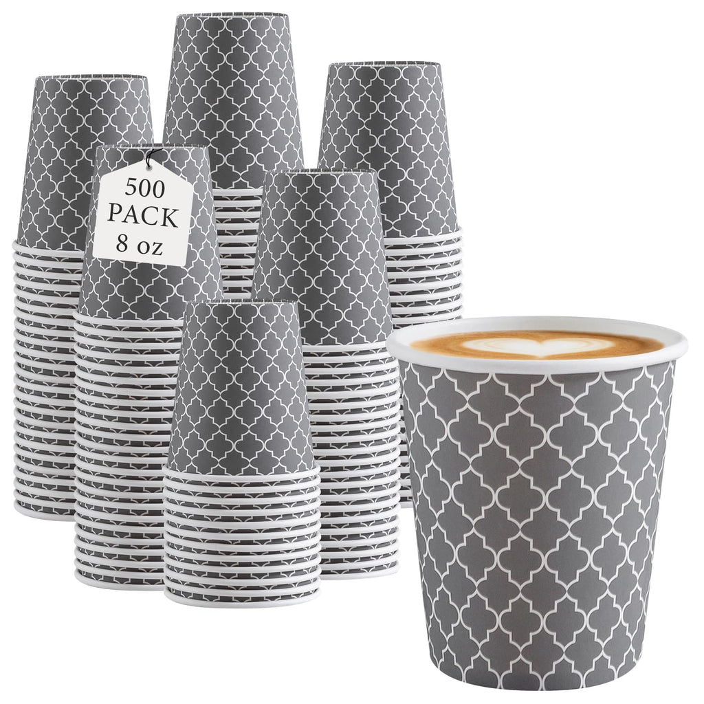 Lamosi Coffee Cups 12 oz 180 Pack, Disposable Paper Coffee Cups, Disposable Cups,12 oz Hot Cup,12oz Paper Insulated Cup for Cold Hot Drinks (No Lids)
