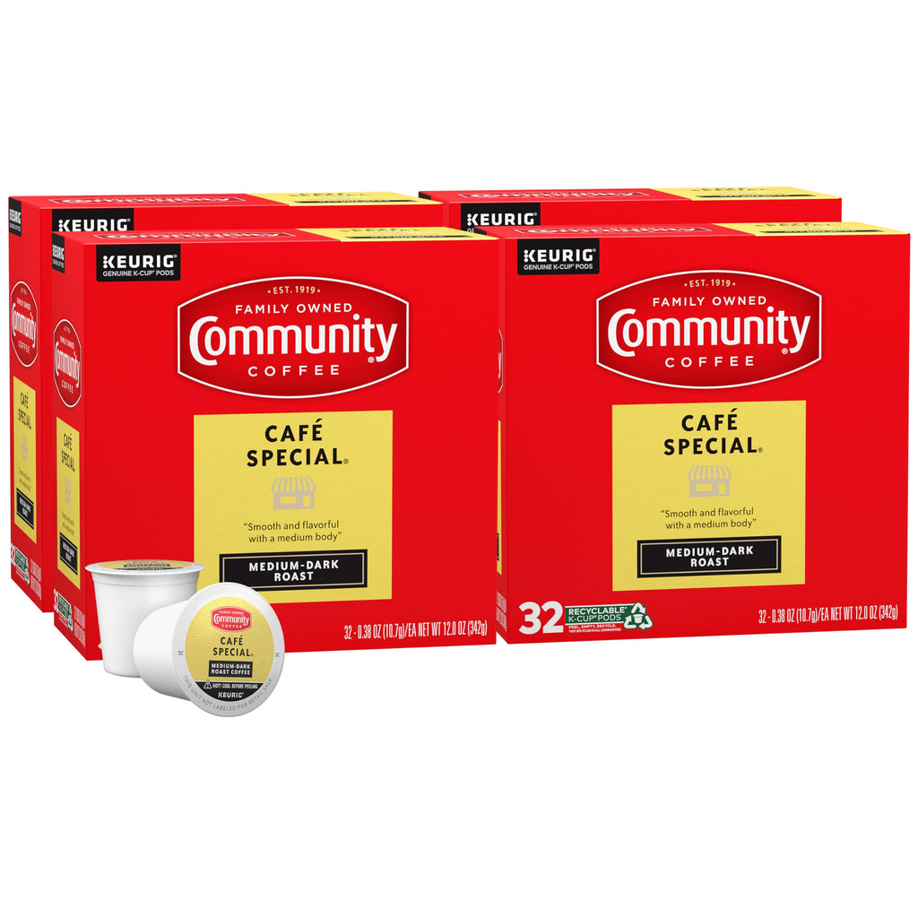 Community Coffee Café Special Medium-Dark Roast Single Serve Keurig K-Cup Pods 32 ct Box