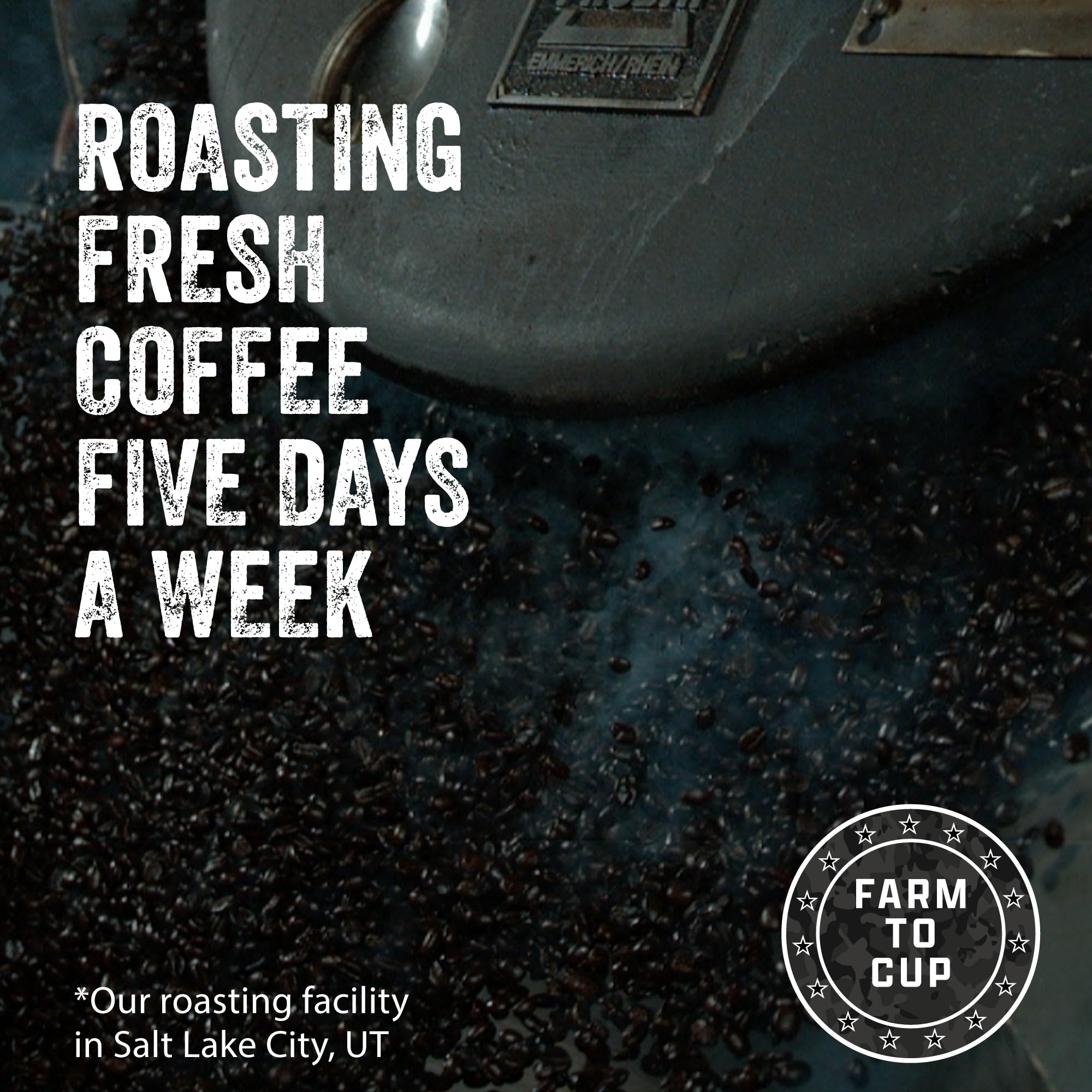 Black Rifle Coffee Company Just Black, 18oz Bag, Ground Coffee Medium Roast - Roasted Blend Made from Arabica Beans - Colombian & Brazilian Beans - Veteran Founded & American Made