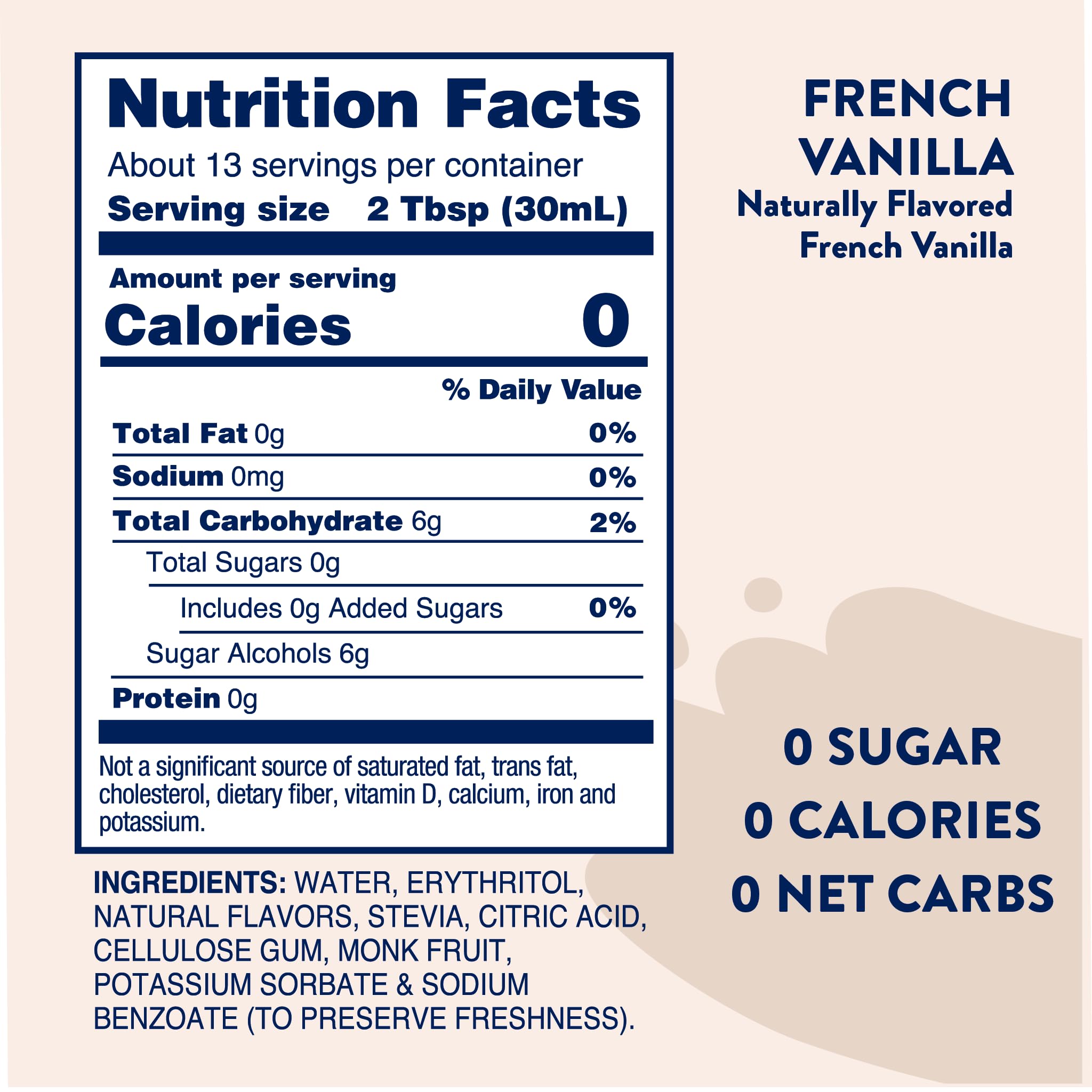 Jordan's Skinny Mixes Sugar Free Coffee Syrup, Cinnamon Dolce Coffee Flavoring Syrup, Naturally Sweetened Zero Calorie Drink Mix, Lattes, Baking or Protein Shake, Dairy & Gluten Free, 12.7 Fl Oz