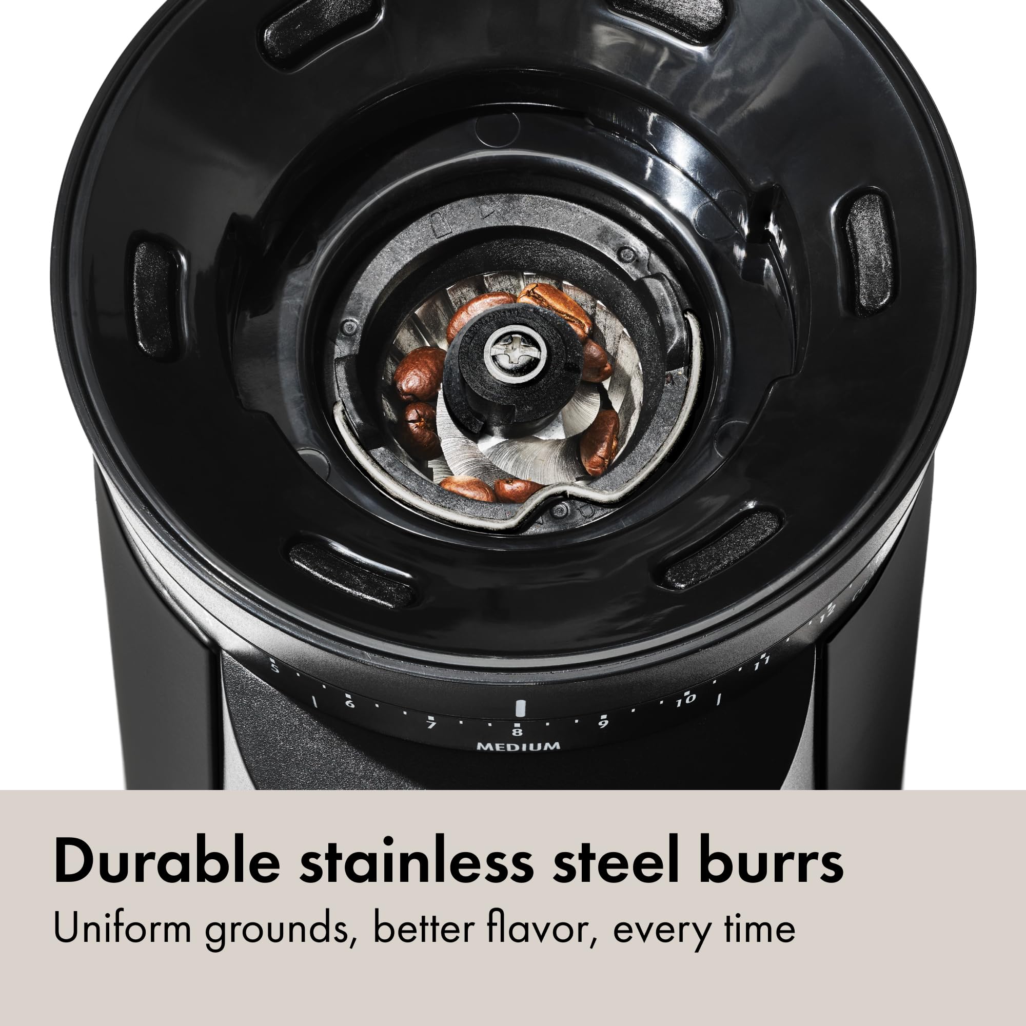 OXO Brew Conical Burr Coffee Grinder - Silver, Stainless Steel Burrs, One-Touch Automatic Smart Grind