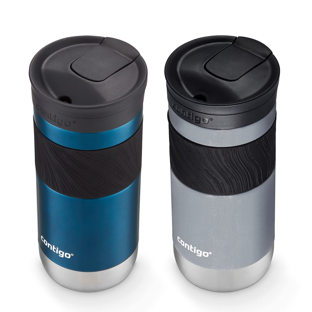 Contigo Byron Vacuum-Insulated Stainless Steel Travel Mug with Leak-Proof Lid Reusable Coffee Mug or Water Bottle BPA-Free 16oz Licorice Keeps Beverages Hot for 6 Hours or Cold for 12 Hours