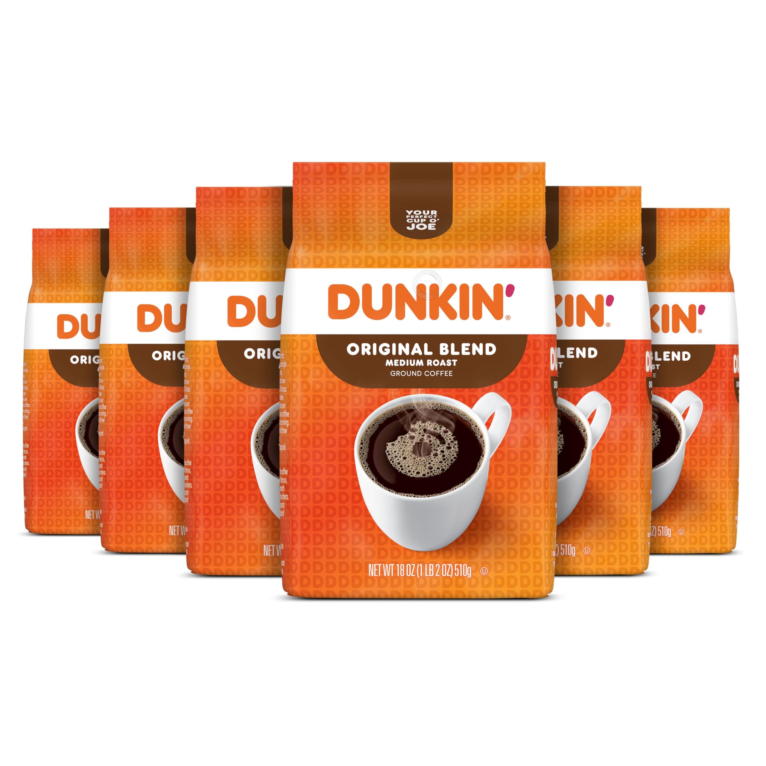 Dunkin’ Original Blend Medium Roast Ground Coffee, 30 Oz. Canister