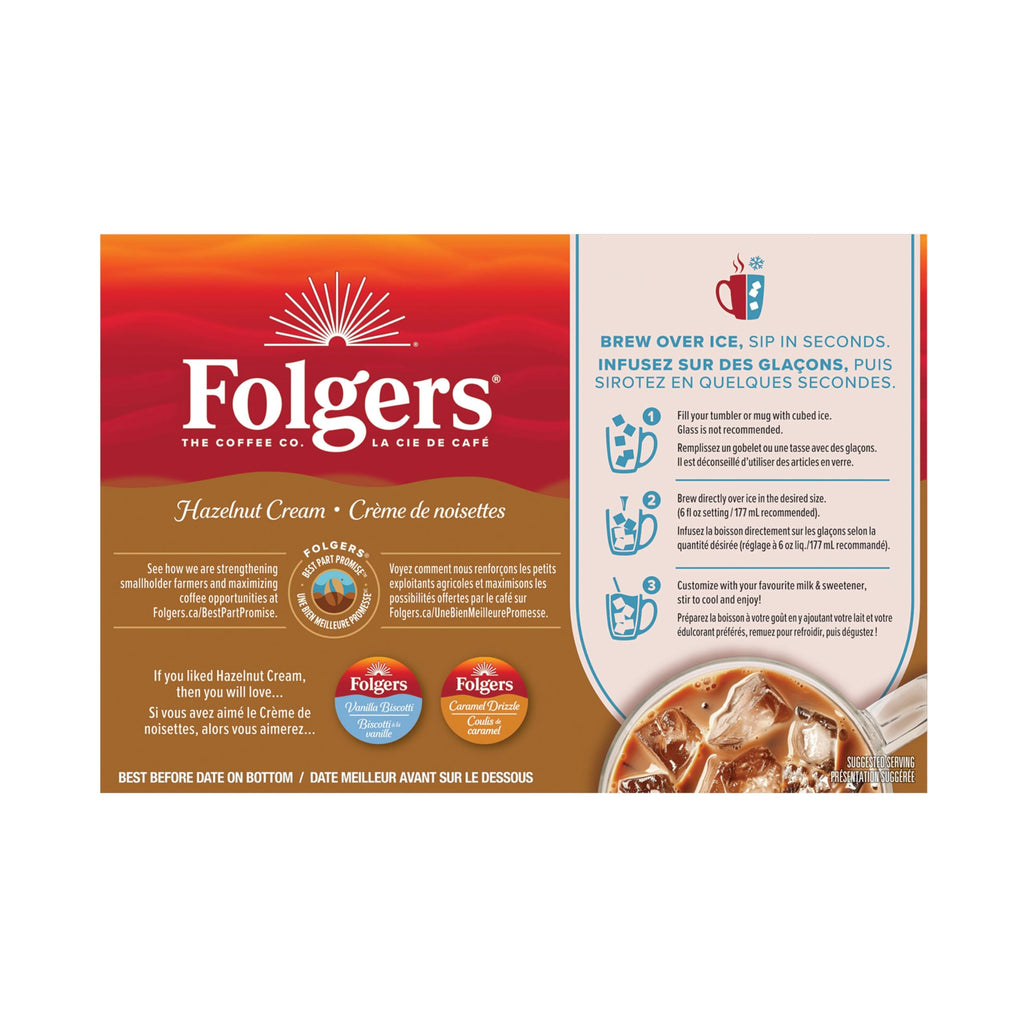Folgers French Vanilla Artificially Flavored Coffee, Keurig K-Cup pods, 10 Count Box (Pack of 6)