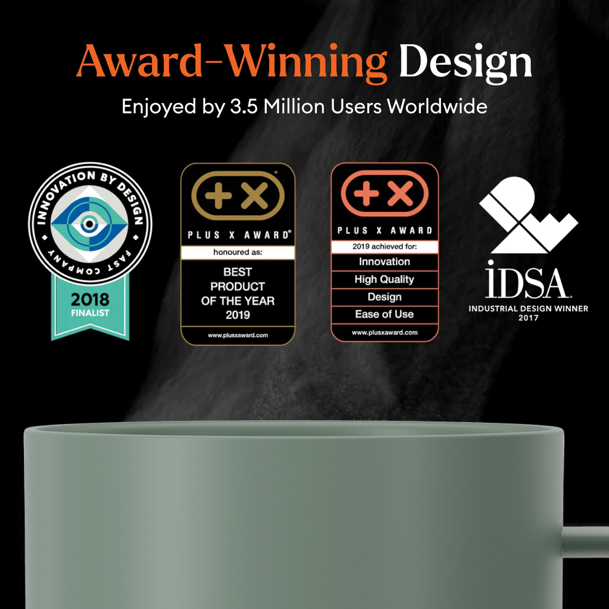 Ember Temperature Control Smart Mug 2, 14 Oz, App-Controlled Heated Coffee Mug with 80 Min Battery Life and Improved Design, Black