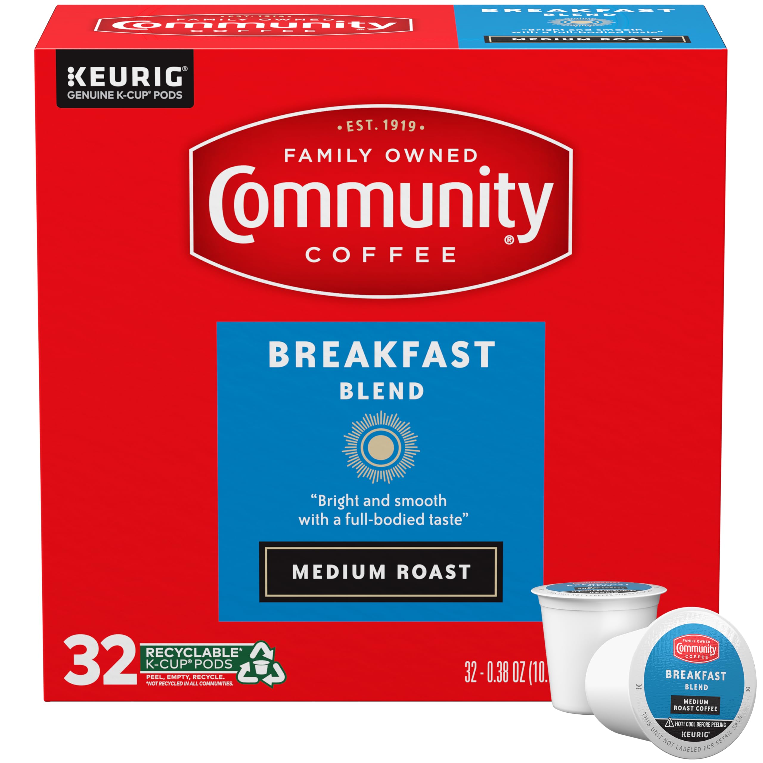 Community Coffee Café Special Medium-Dark Roast Single Serve Keurig K-Cup Pods 32 ct Box