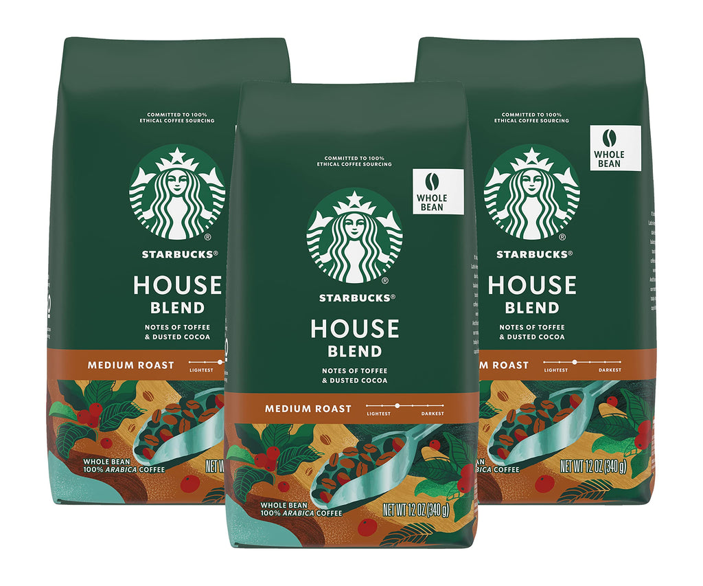Starbucks Whole Coffee Beans, Medium Roast Hot or Iced Coffee, Pike Place Roast, 28 oz