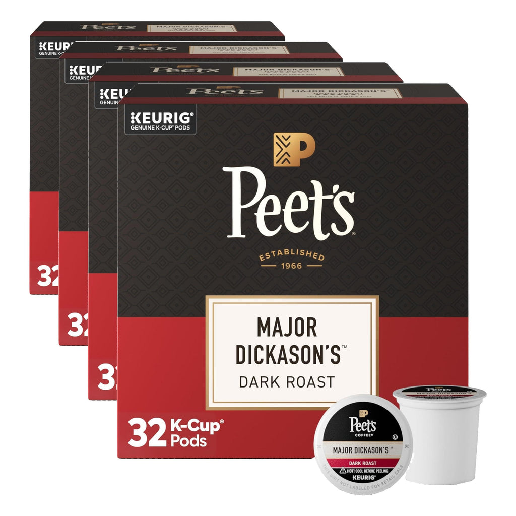 Peet's Coffee, Dark Roast Keurig K-Cup Pods, 100% Arabica Coffee - Major Dickason's Blend 75 Count (1 Box of 75 Pods)