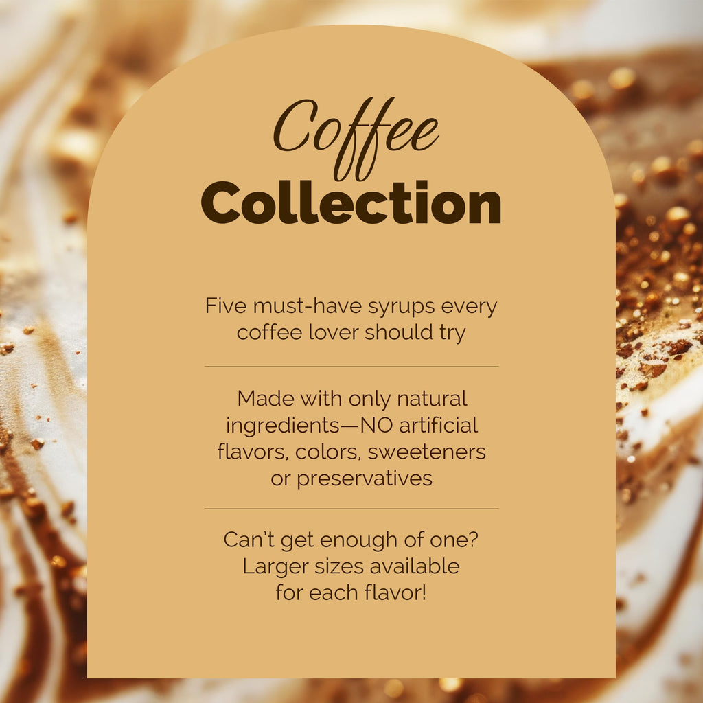 Monin - Gourmet Flavorings Coffee Collection (Caramel, Amaretto, Hazelnut, Irish Cream, Vanilla) | Clean Label, No Artificial Flavors, No Artificial Preservatives (5-pack, 50 ml each)