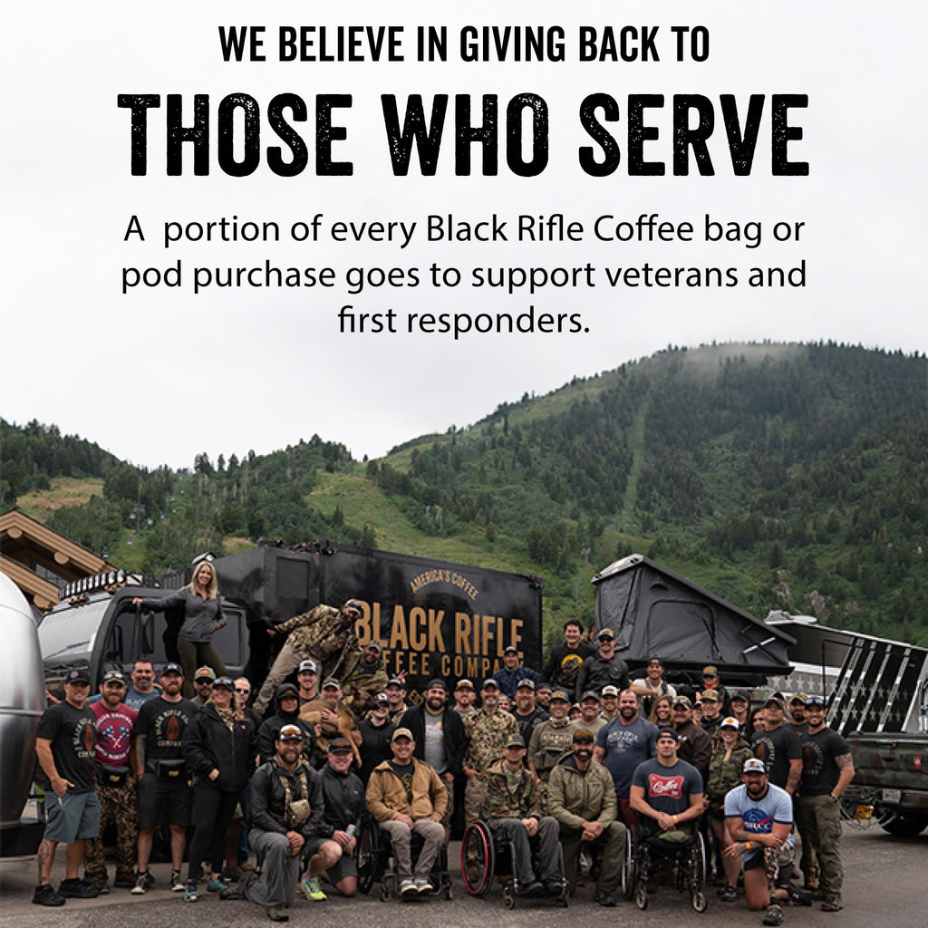Black Rifle Coffee Company Just Black, 18oz Bag, Ground Coffee Medium Roast - Roasted Blend Made from Arabica Beans - Colombian & Brazilian Beans - Veteran Founded & American Made