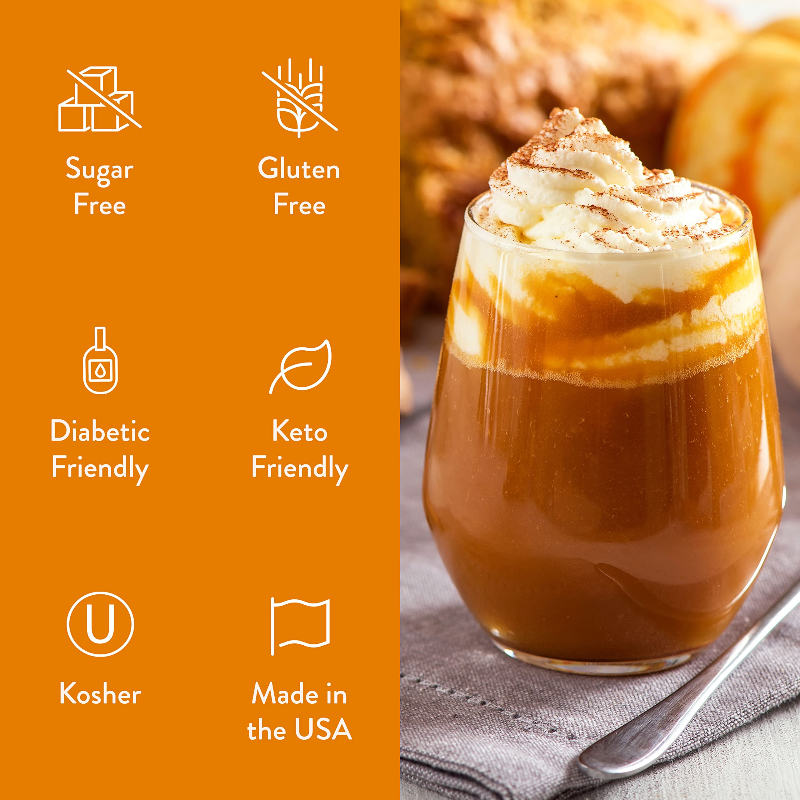 Jordan's Skinny Mixes Sugar Free Coffee Syrup, Holiday Fall Syrup Trio Coffee Flavoring Syrup, Zero Calorie Drink Mix for Lattes, Baking, Protein Shake, Dairy & Gluten Free, Kosher,12.7 Fl Oz, 3 Pack