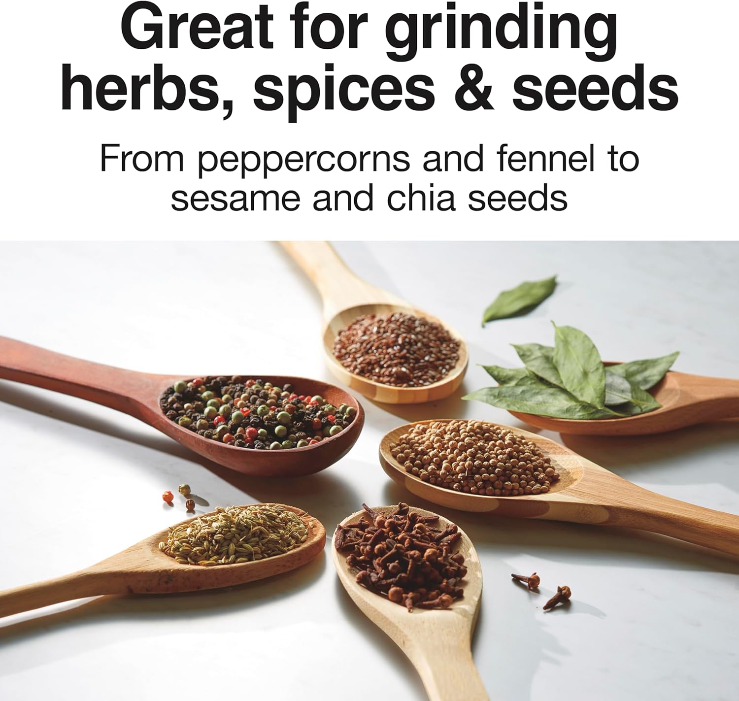 Proctor Silex Electric Coffee Grinder for Beans, Spices and More, Stainless Steel Blades, 12 Cups, White