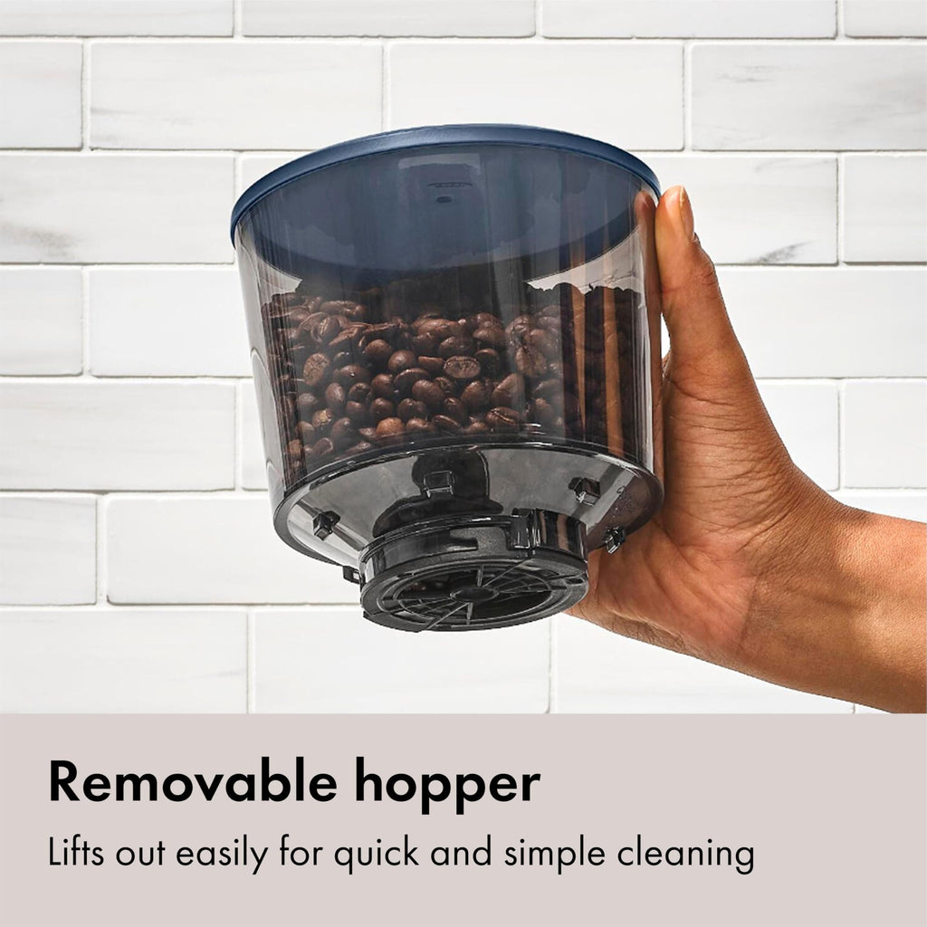 OXO Brew Conical Burr Coffee Grinder - Storm Blue, Stainless Steel Burrs, One-Touch Automatic Smart Grind