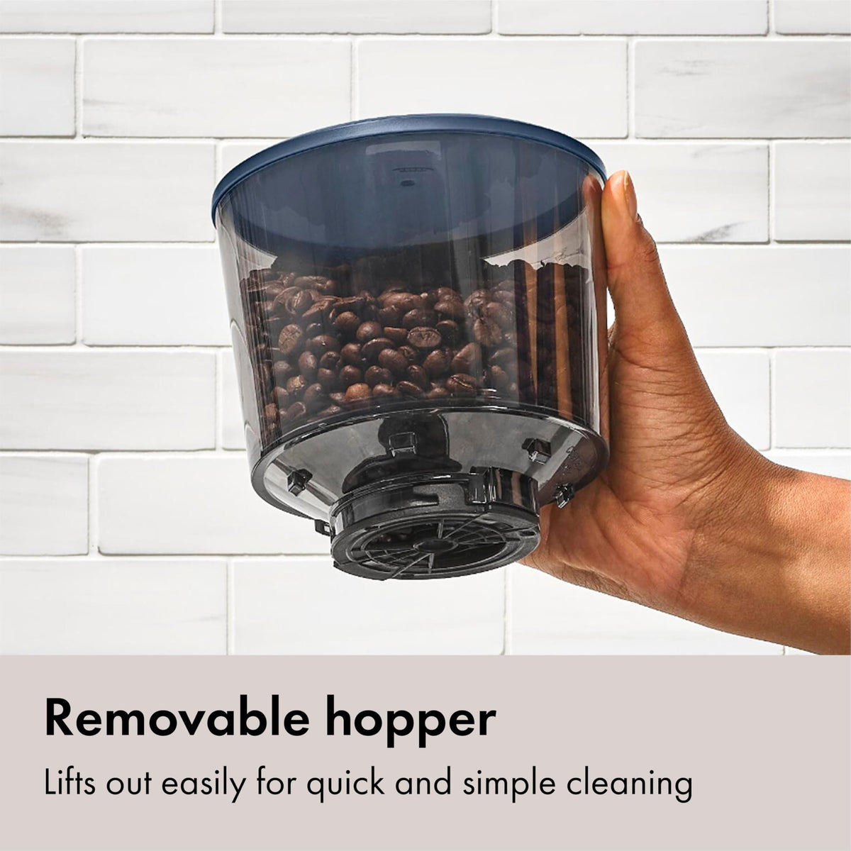 OXO Brew Conical Burr Coffee Grinder - Storm Blue, Stainless Steel Burrs, One-Touch Automatic Smart Grind