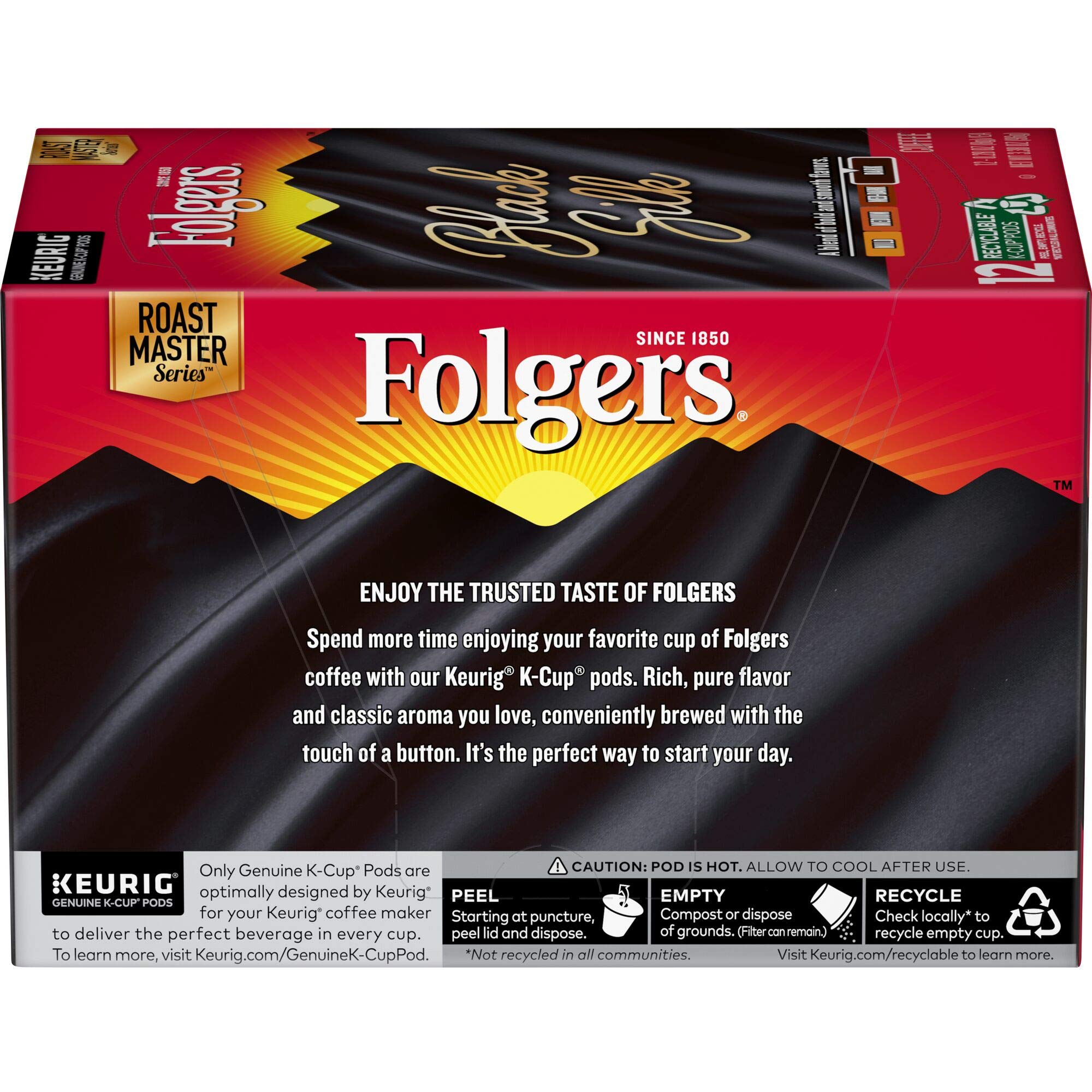Folgers French Vanilla Artificially Flavored Coffee, Keurig K-Cup pods, 10 Count Box (Pack of 6)