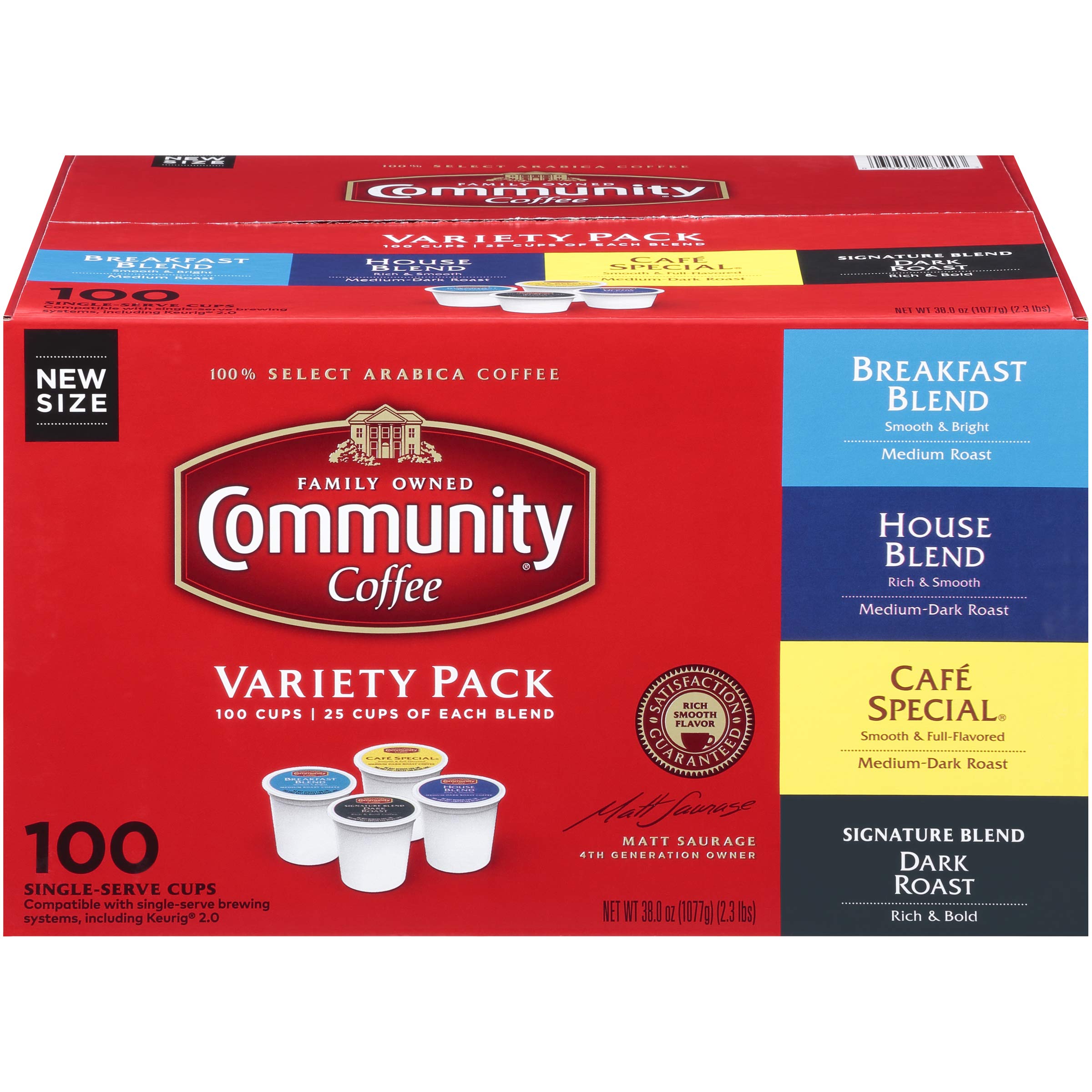 Community Coffee Café Special Medium-Dark Roast Single Serve Keurig K-Cup Pods 32 ct Box