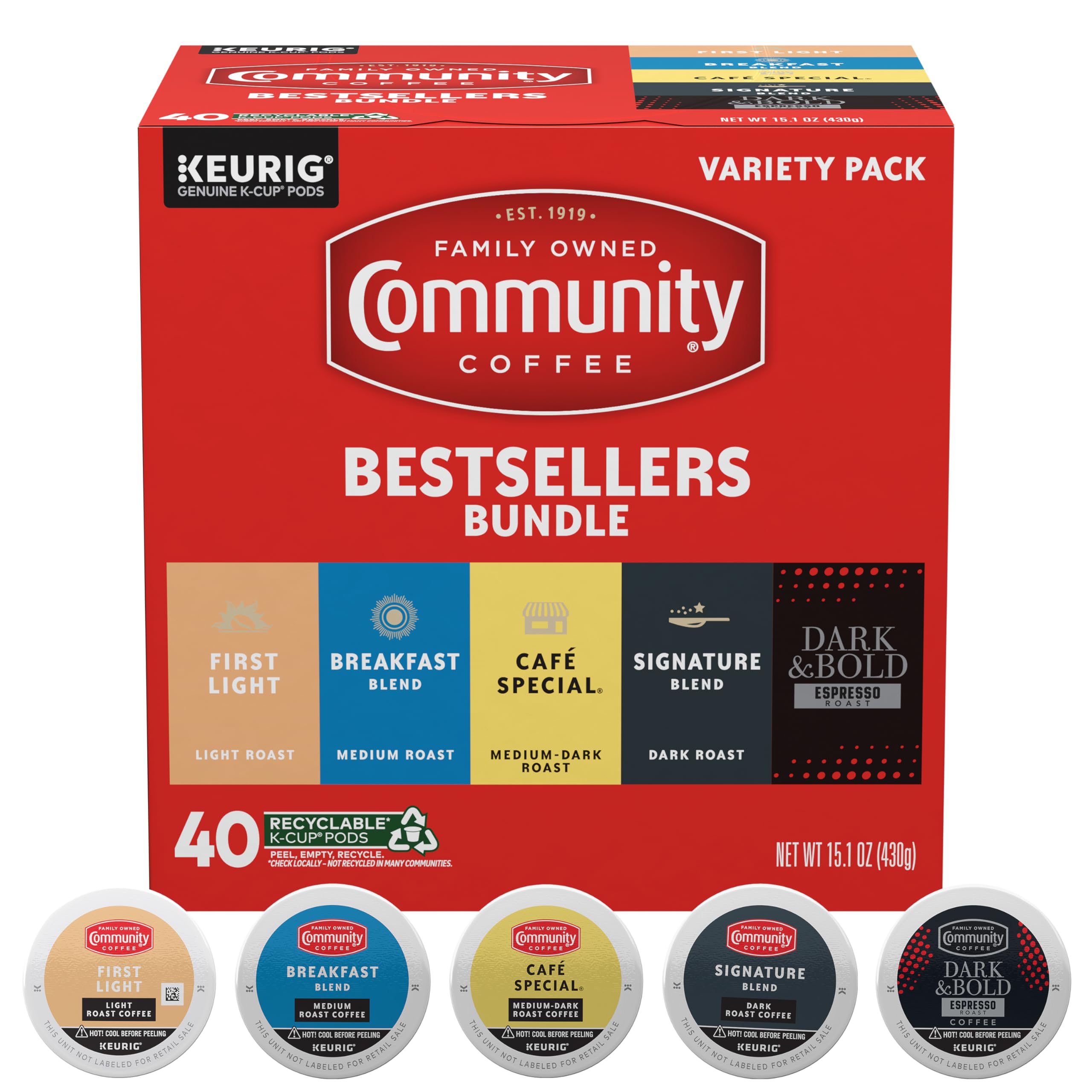 Community Coffee Café Special Medium-Dark Roast Single Serve Keurig K-Cup Pods 32 ct Box