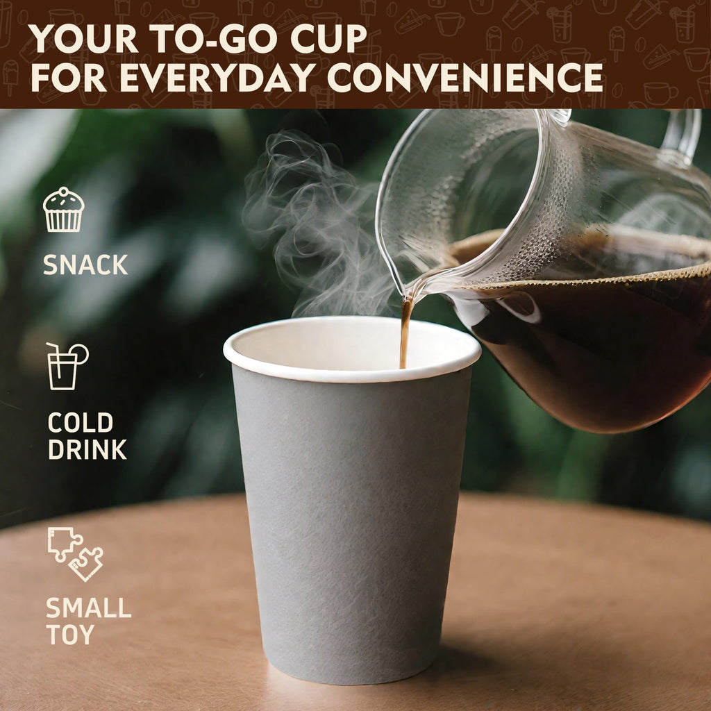 YEEHAW 100 Pack 16 oz Disposable Coffee Cups with Lids, Heat & Leak-proof Paper Cups, to Go Coffee Cups for Hot & Cold Beverage