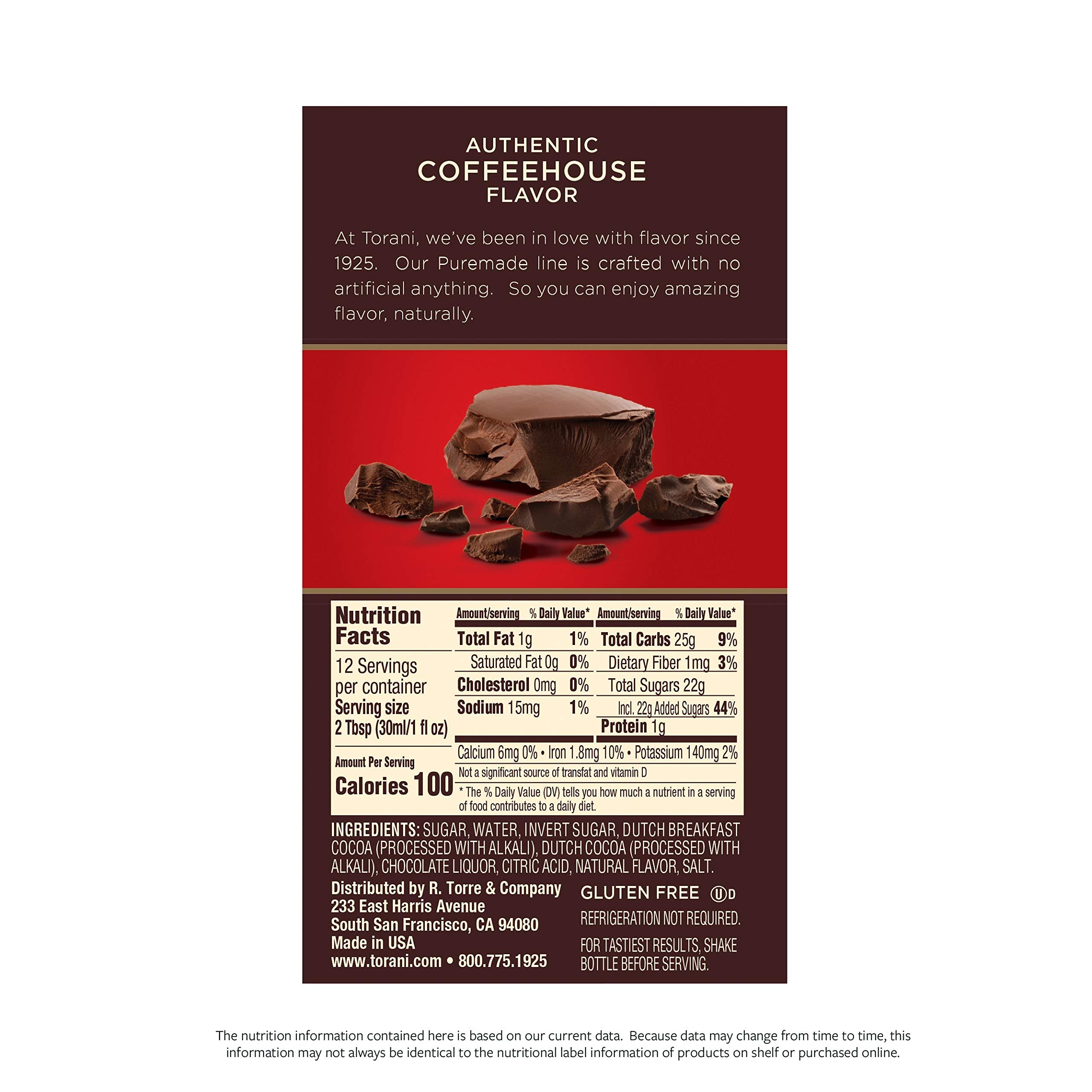 Torani Puremade Dessert & Drink Sauce Variety Pack, Chocolate Caramel, Dark Chocolate, White Chocolate & Caramel, 16.5 fl oz (Set of 4)
