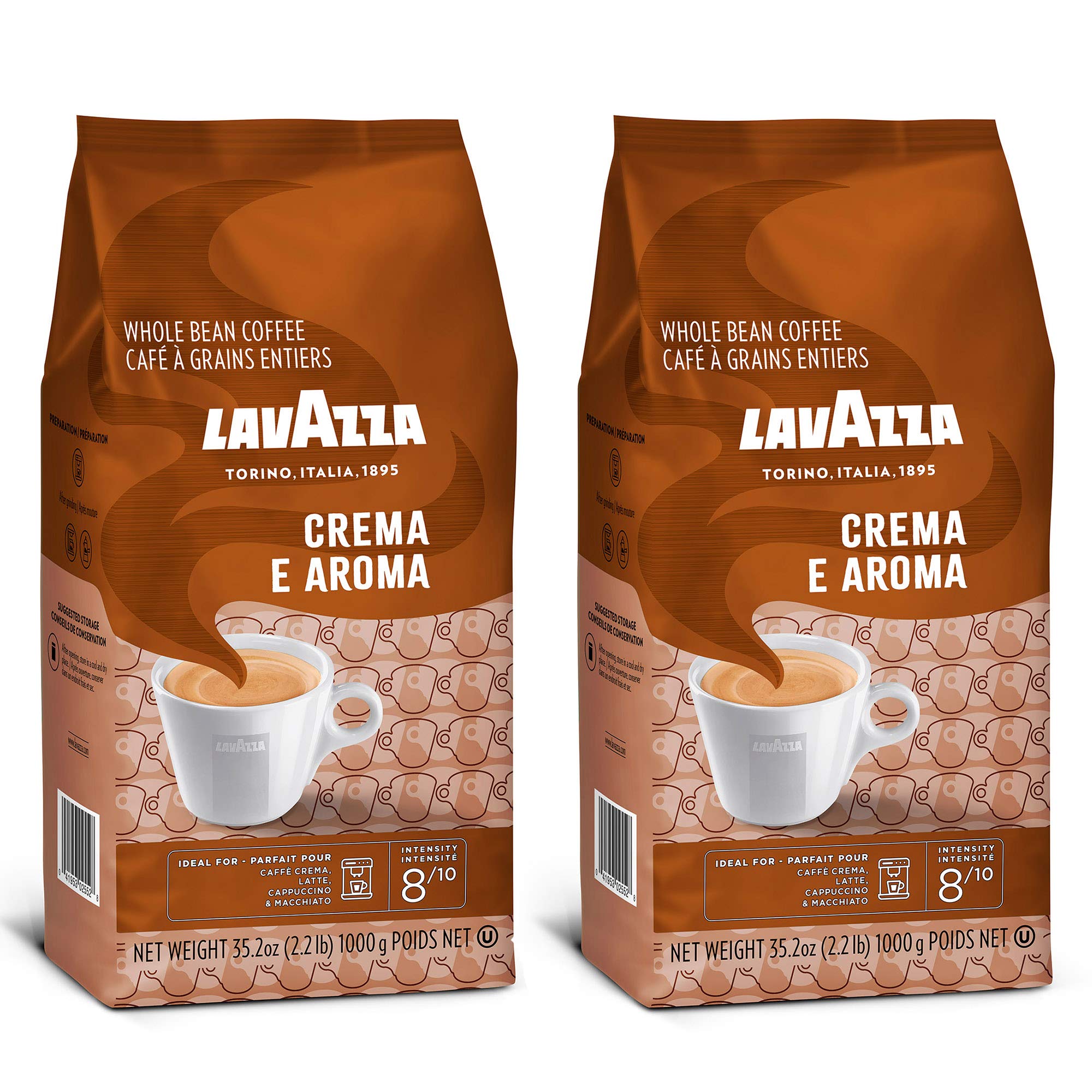 Lavazza Espresso Whole Bean Coffee, Medium Roast, 100% Arabica, 2.2 lb Bag (Pack of 1)