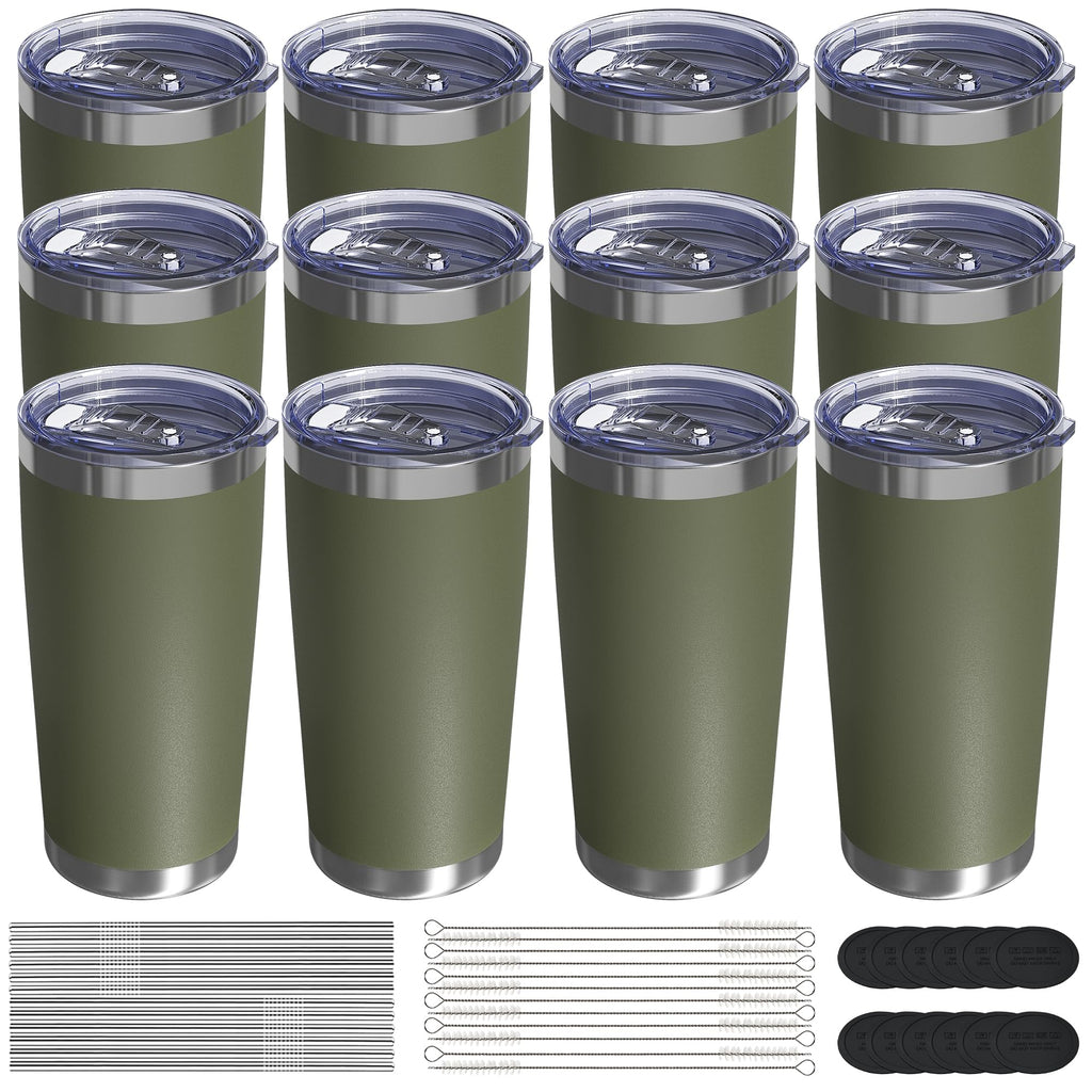 Travel Coffee Tumbler 20oz, Travel Coffee Mug with Dual Lids and Straw, Stainless Steel Double Wall Vacuum Insulated Tumbler for Hot/Iced Drinks (Textured Matte, Navy Blue)