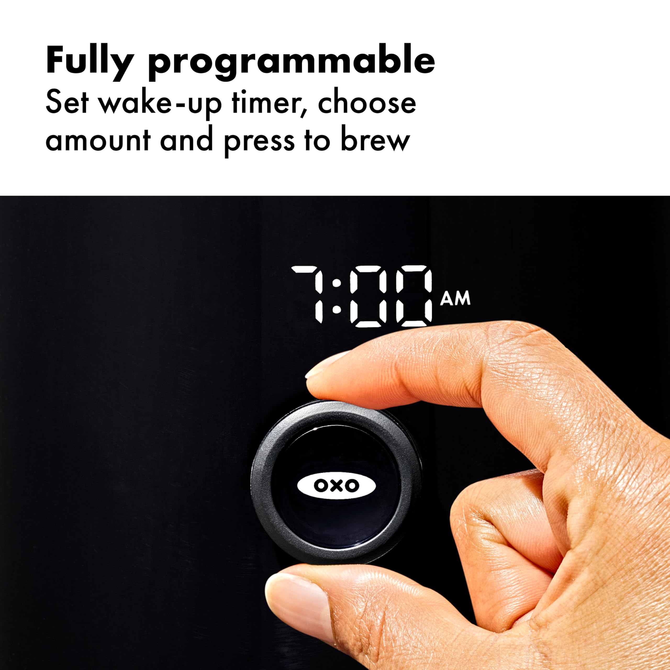 OXO Brew 9-Cup Coffee Maker – Stainless Steel, Programmable Coffee Machine with Single Serve or Full Carafe Options, SCA Certified Home Brewer