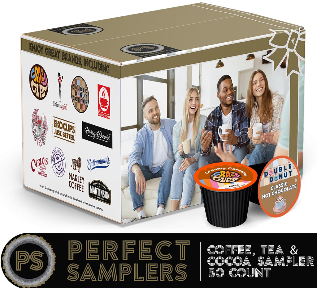 Crazy Cups Flavored Coffee Pods Variety Pack for Keurig K Cups Brewers, Assorted Flavored Coffee Sampler, 40 Count