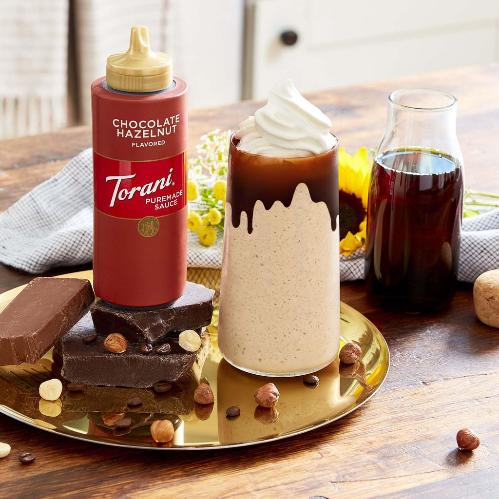 Torani Puremade Dessert & Drink Sauce Variety Pack, Chocolate Caramel, Dark Chocolate, White Chocolate & Caramel, 16.5 fl oz (Set of 4)