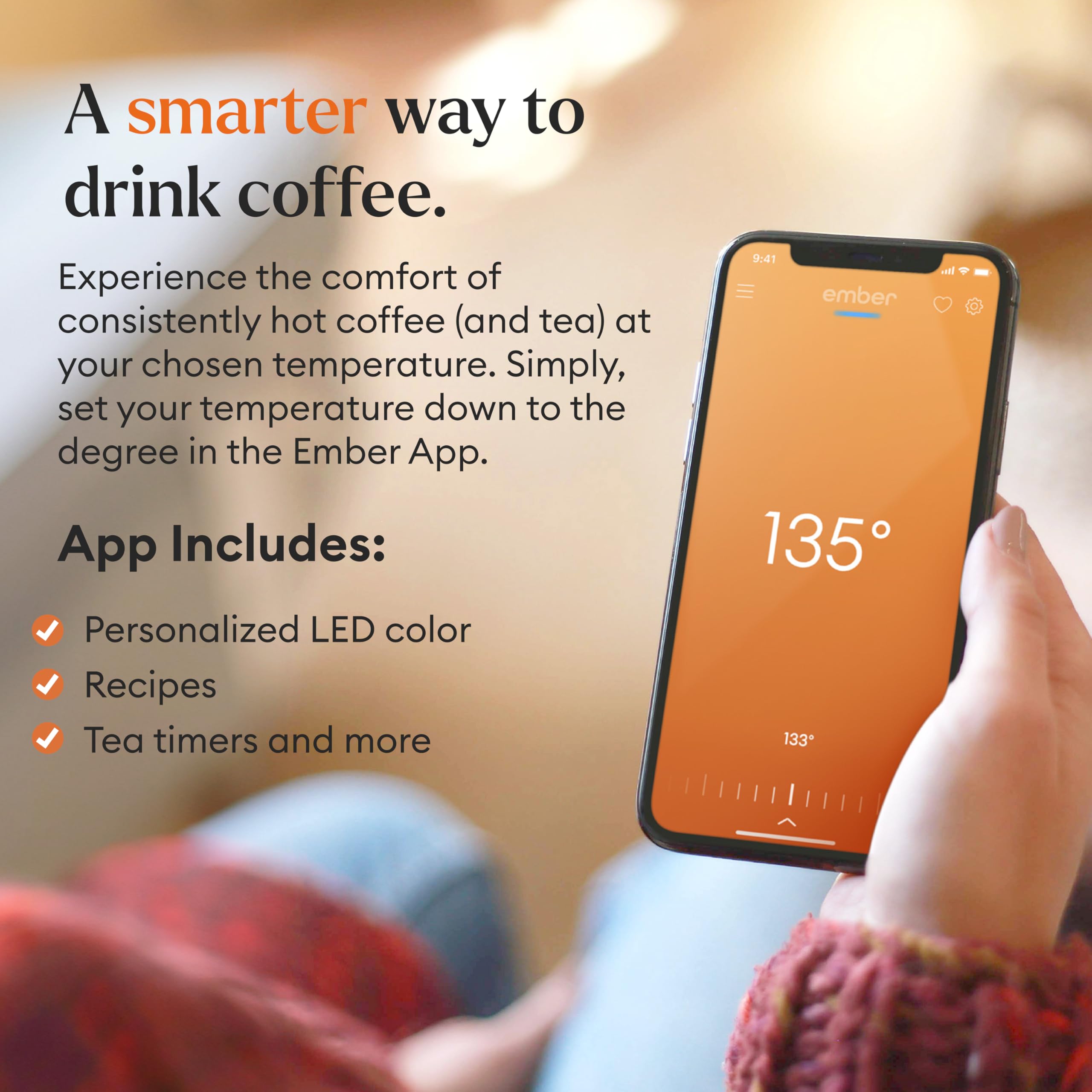 Ember Temperature Control Smart Mug 2, 14 Oz, App-Controlled Heated Coffee Mug with 80 Min Battery Life and Improved Design, Black