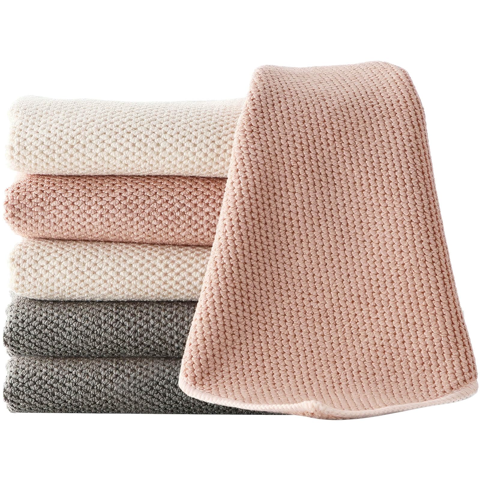 Barista Towel 6 Pack, Extra Thick Microfiber Coffee Cleaning Cloths, Espresso Machine Accessories for Coffee Bar, Steam Wand, Countertop, Milk Frother, 12”x12”