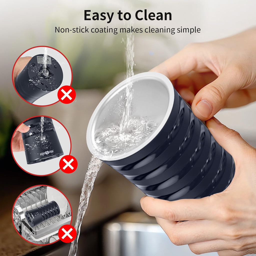 Electric Milk Frother, Paris Rhône 4-in-1 Milk Steamer and Frother, Hot & Cold Foam Milk Warmer with Temperature Control, Auto Shut-Off Frothers for Coffee, Latte,Macchiato, Cappuccino