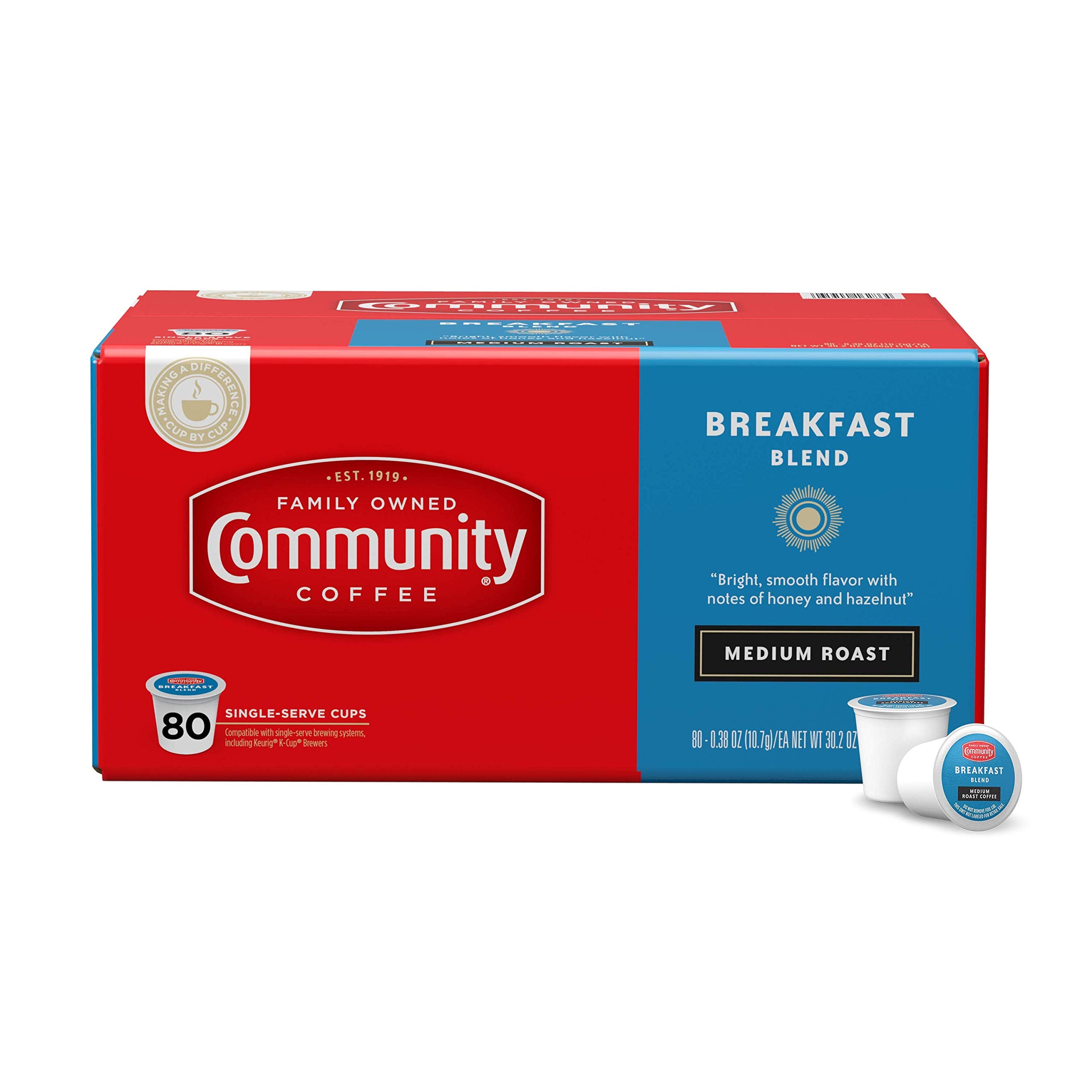 Community Coffee Café Special Medium-Dark Roast Single Serve Keurig K-Cup Pods 32 ct Box