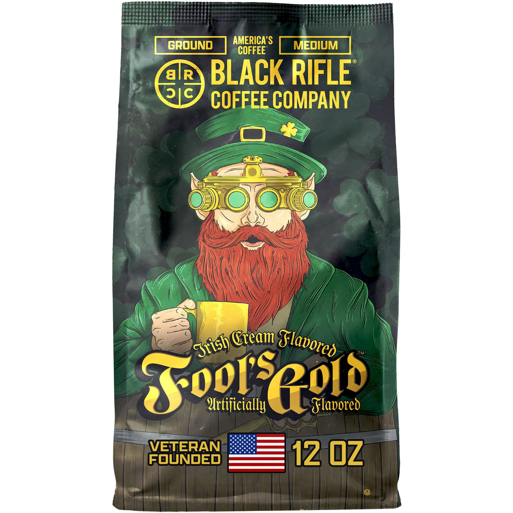 Black Rifle Coffee Company Just Black, 18oz Bag, Ground Coffee Medium Roast - Roasted Blend Made from Arabica Beans - Colombian & Brazilian Beans - Veteran Founded & American Made