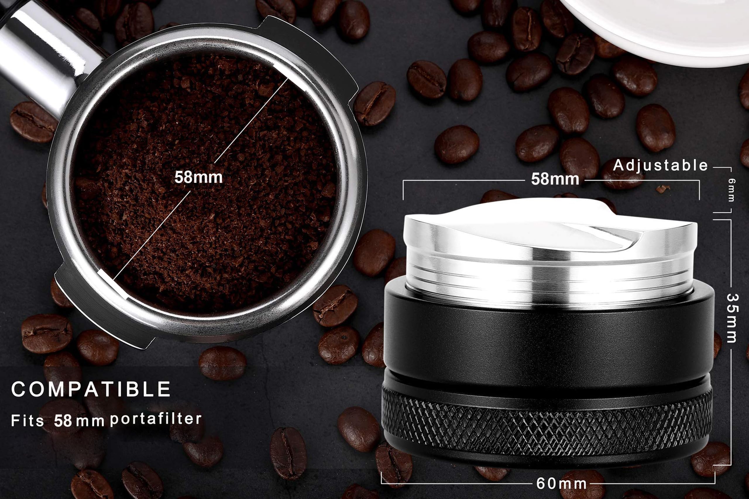 58mm Coffee Distributor, Espresso Distribution Tool, Espresso Distributor Tool, Coffee Leveler 58mm