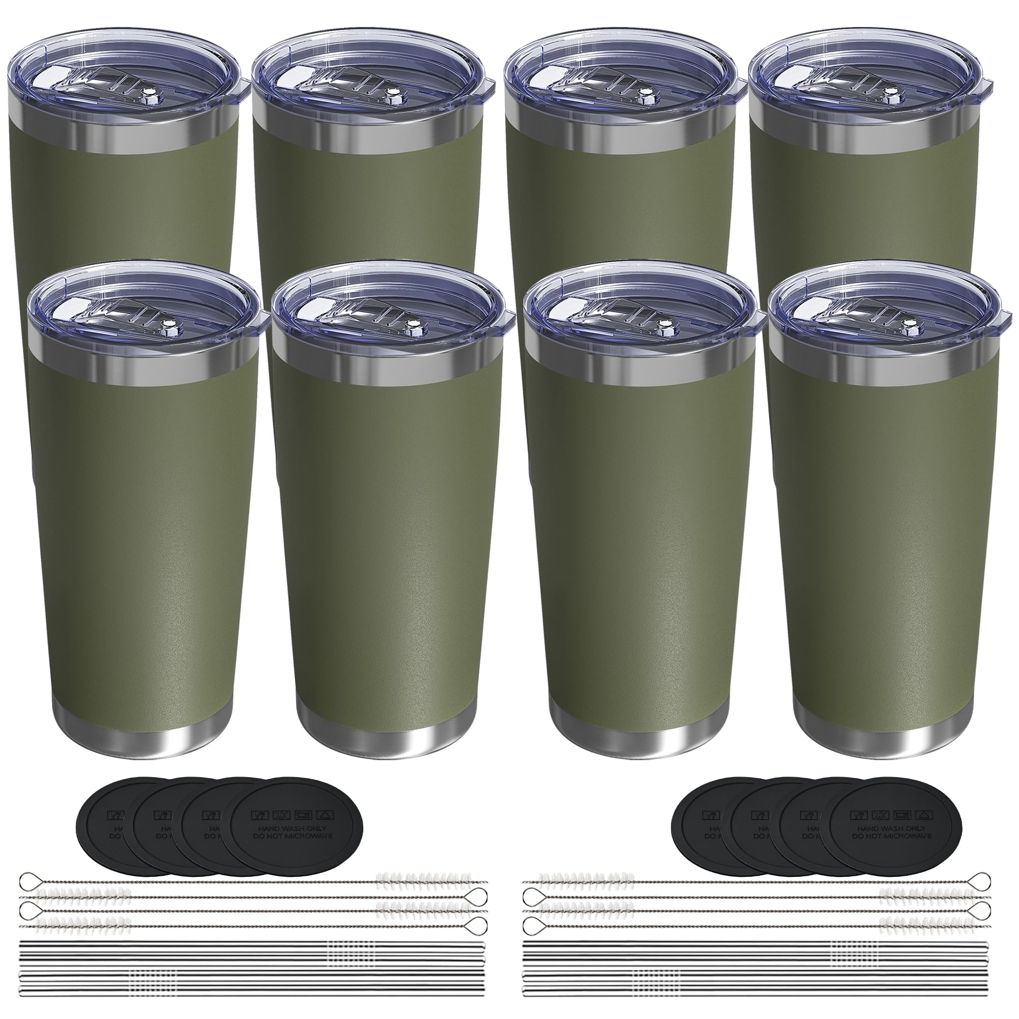 Travel Coffee Tumbler 20oz, Travel Coffee Mug with Dual Lids and Straw, Stainless Steel Double Wall Vacuum Insulated Tumbler for Hot/Iced Drinks (Textured Matte, Navy Blue)