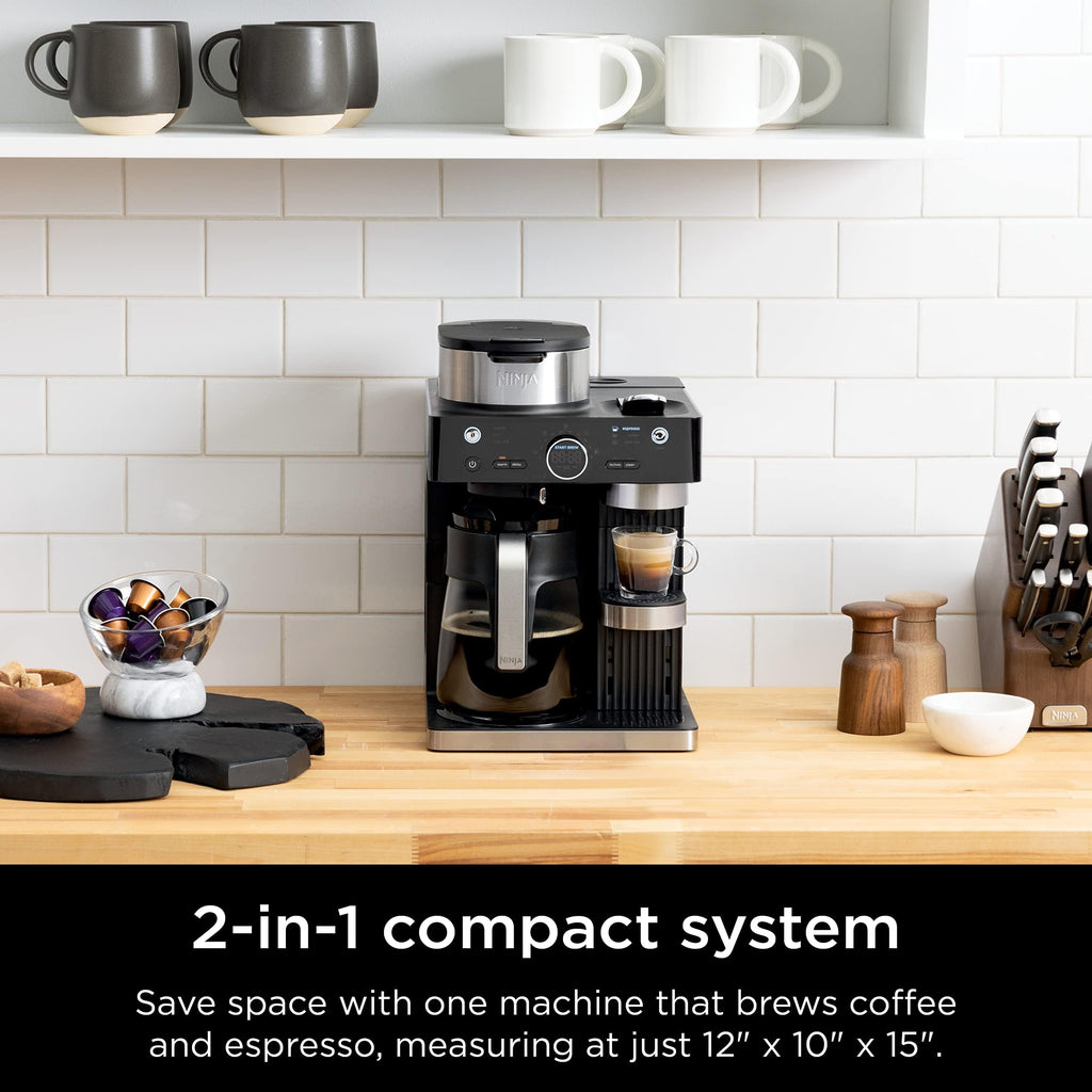 Ninja 12-Cup Programmable Coffee Brewer, 2 Brew Styles, Adjustable Warm Plate, 60oz Water Reservoir, Delay Brew - Black/Stainless Steel