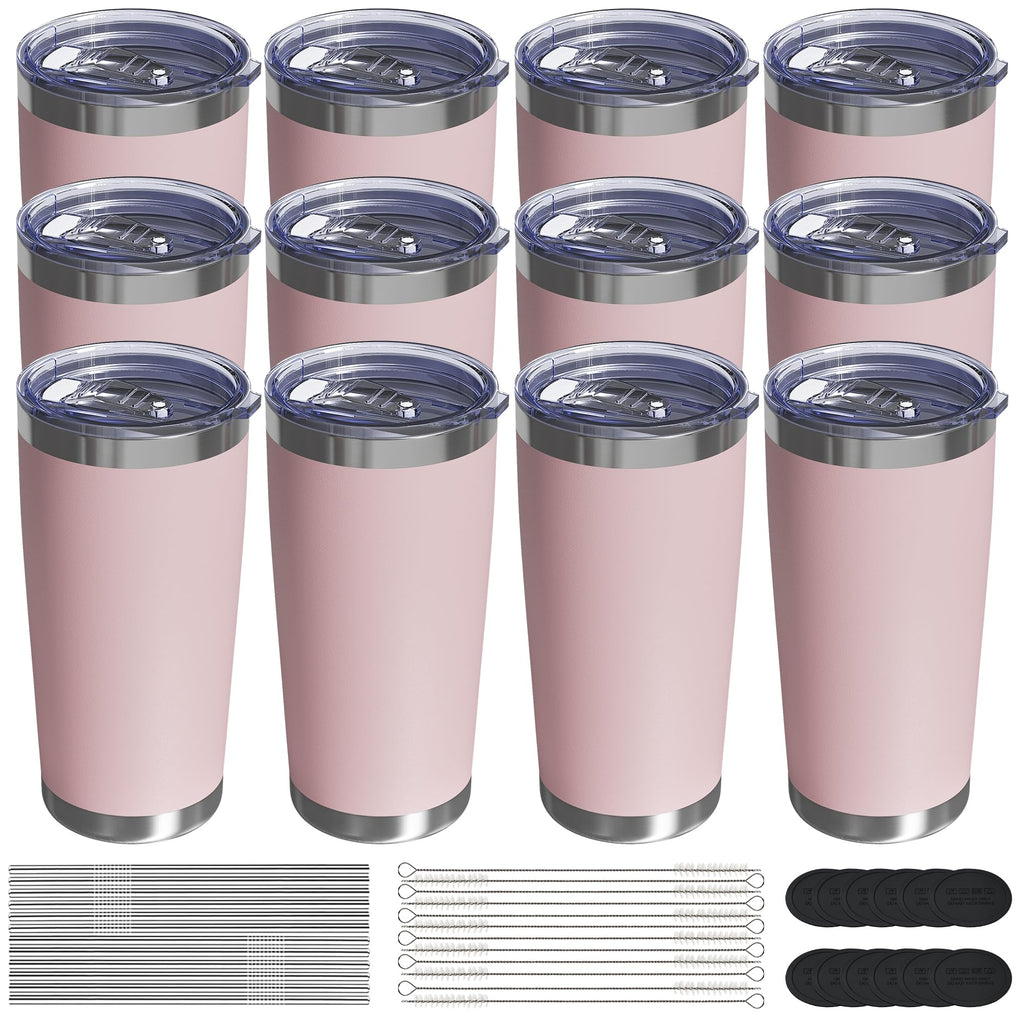 Travel Coffee Tumbler 20oz, Travel Coffee Mug with Dual Lids and Straw, Stainless Steel Double Wall Vacuum Insulated Tumbler for Hot/Iced Drinks (Textured Matte, Navy Blue)