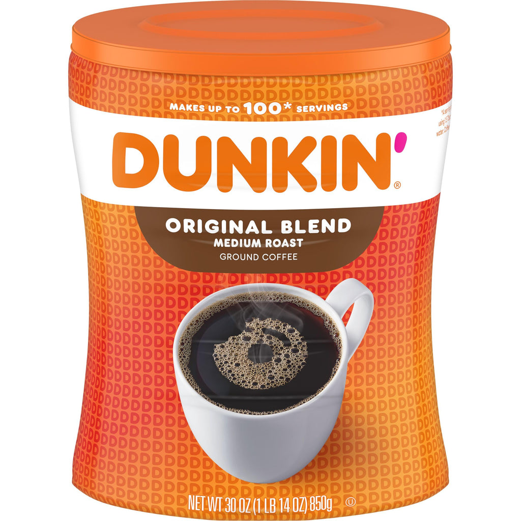Dunkin’ Original Blend Medium Roast Ground Coffee, 30 Oz. Canister
