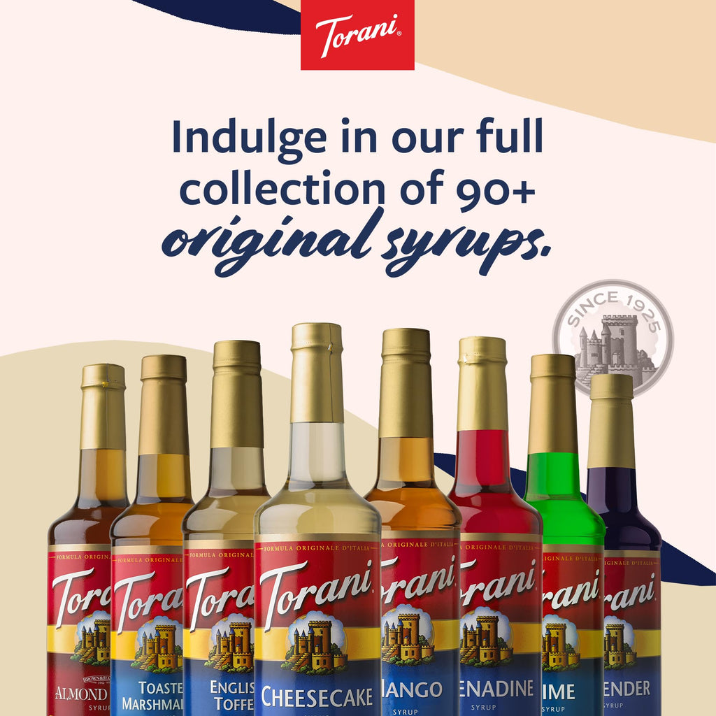 Torani Variety Pack Caramel, French Vanilla, Vanilla & Hazelnut, 25.4 Ounces (Pack of 4)