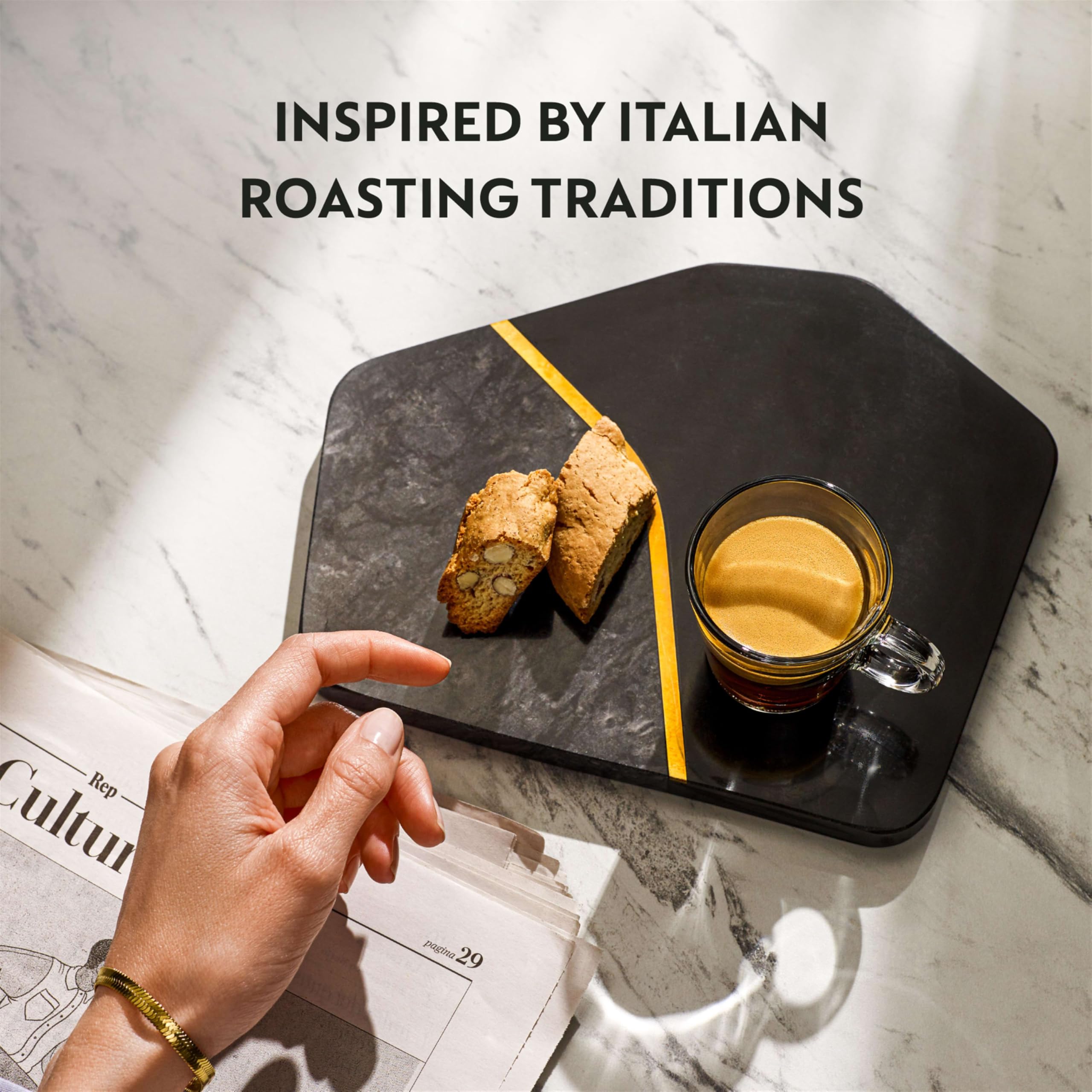 Nespresso Capsules Original Line, Morning Lungo Blends Variety Pack, Mild to Medium to Dark Roast Coffee, 50-Count Coffee Pods