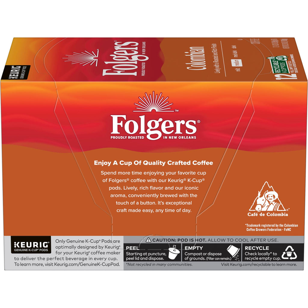 Folgers Black Silk, Dark Roast Coffee, Keurig K-Cup Pods, 12-Count Boxes (Pack of 6)