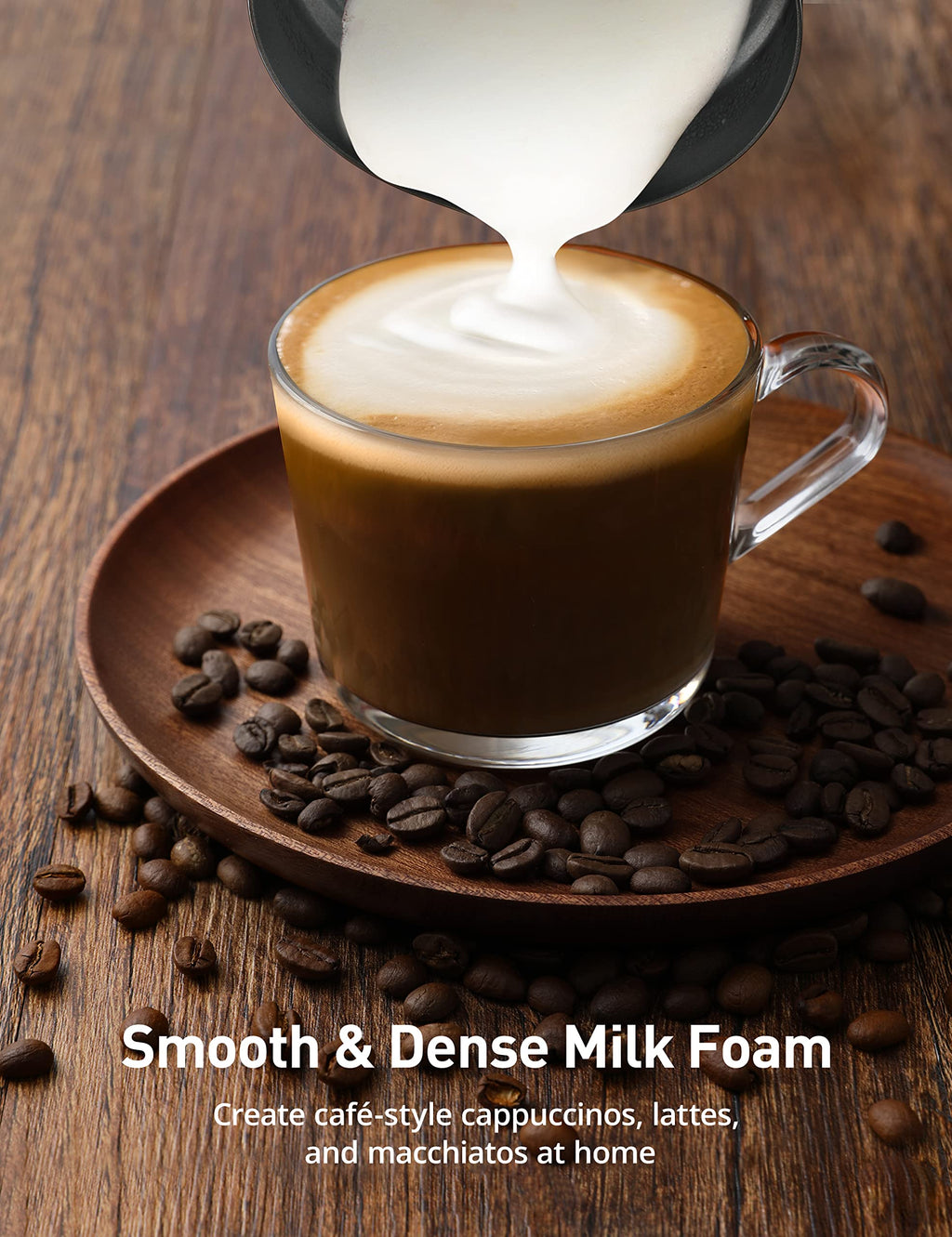 Electric Milk Frother, Paris Rhône 4-in-1 Milk Steamer and Frother, Hot & Cold Foam Milk Warmer with Temperature Control, Auto Shut-Off Frothers for Coffee, Latte,Macchiato, Cappuccino